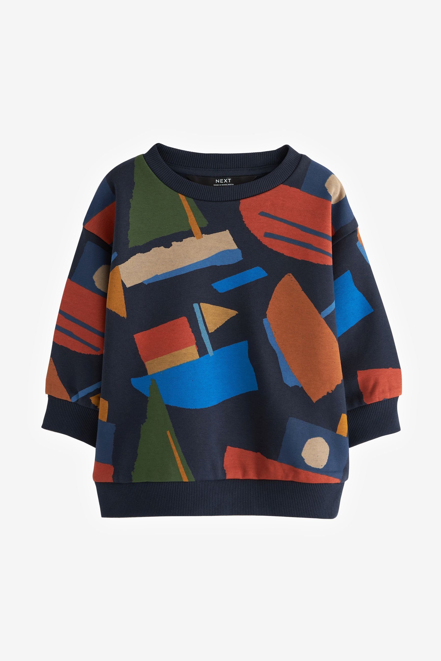 Next Sweatshirt Sweatshirt mit Rundhalsausschnitt und Bootsmotiv (1-tlg)
