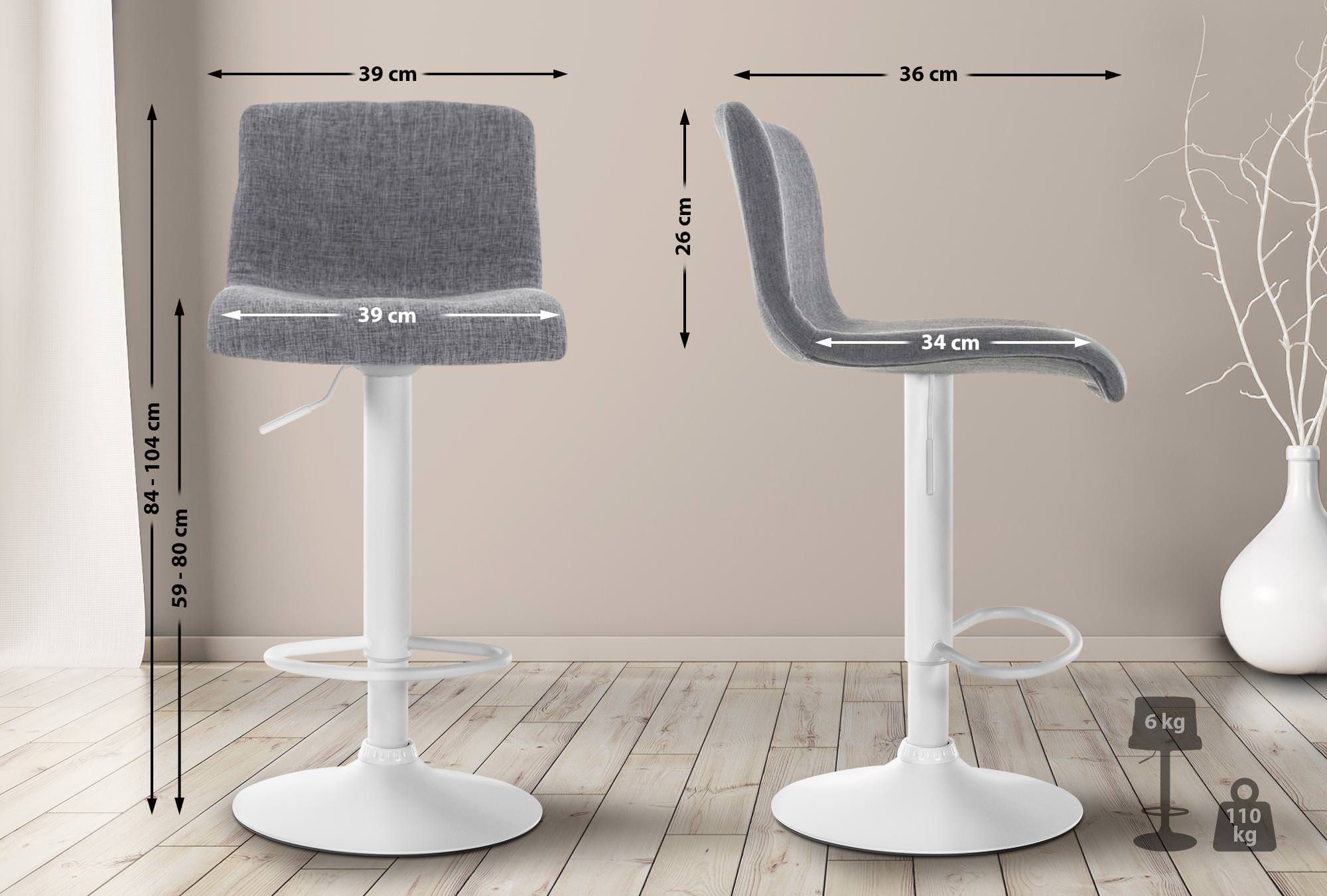 CLP Barhocker Hover Stoff, höhenverstellbar und günstig online kaufen
