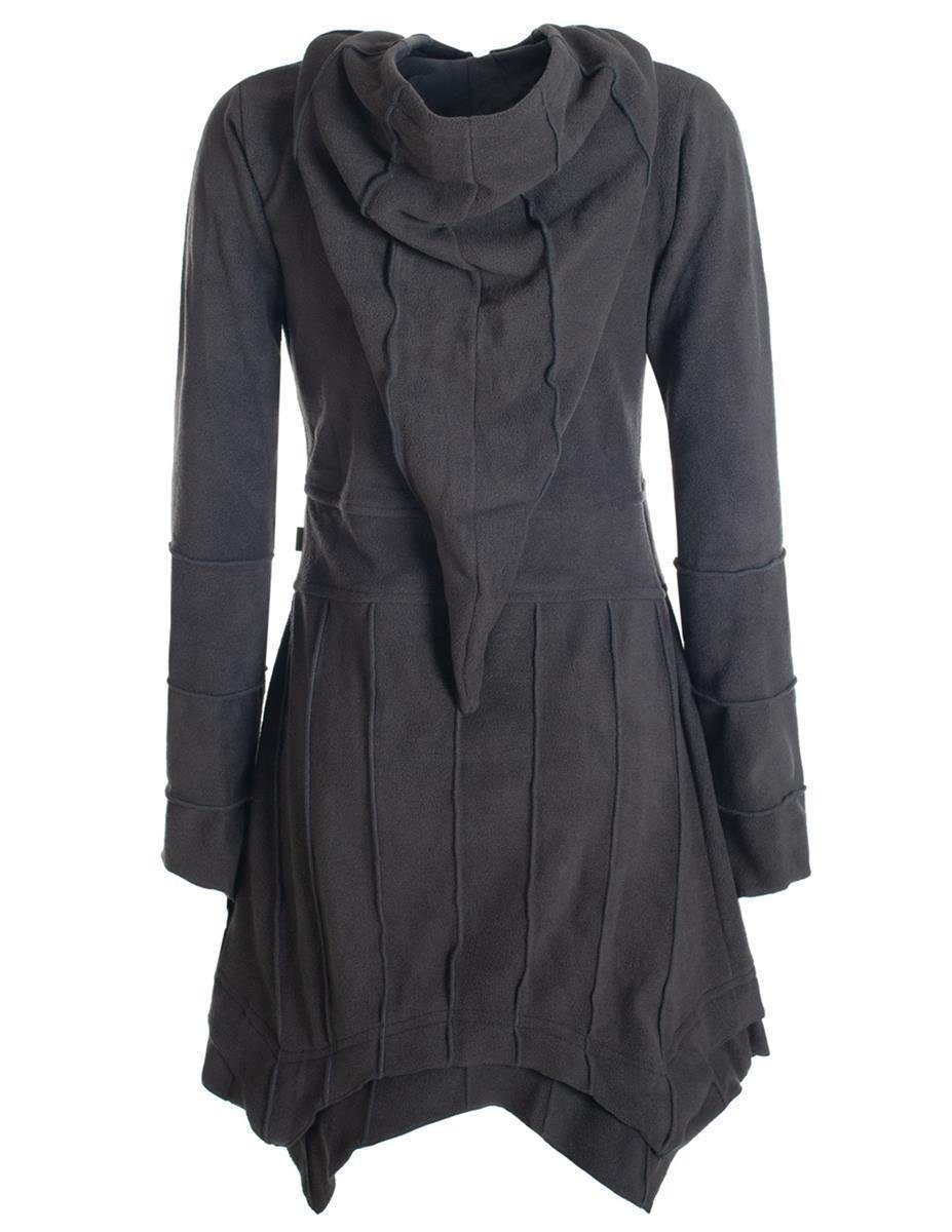 Vishes Kurzmantel Fleecemantel Cardigan Zipfelkapuzenjacke Hooded günstig online kaufen