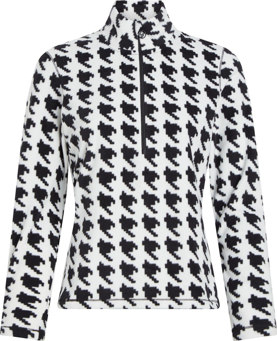 McKINLEY Fleecepullover Da.-Langarmshirt Dora II W AOP/WHITE