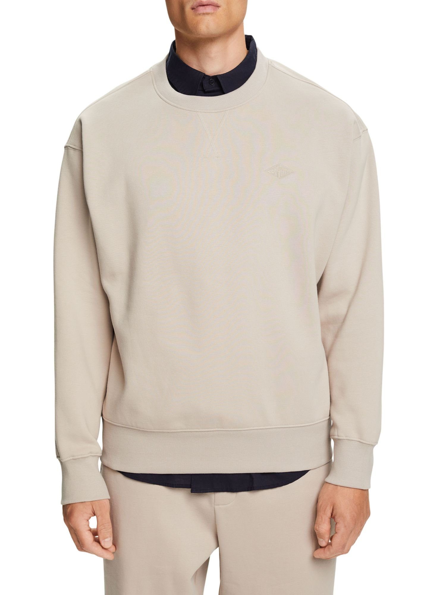 Esprit (1-tlg) mit GREY Logostickerei PASTEL Sweatshirt Sweatshirt