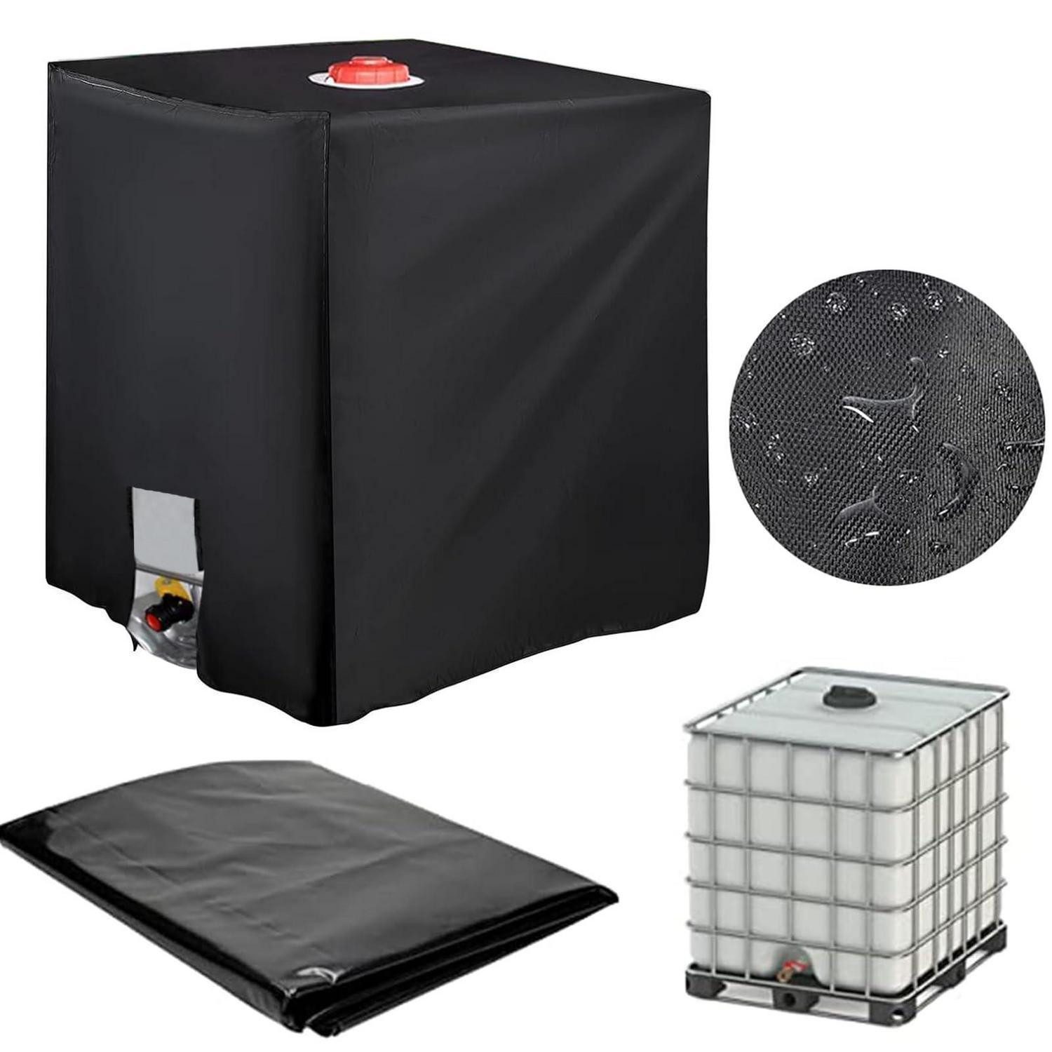 LuxusKollektion Schutzplane IBC Tank Abdeckung 1000L Oxford wasserdicht 120x100x116 cm