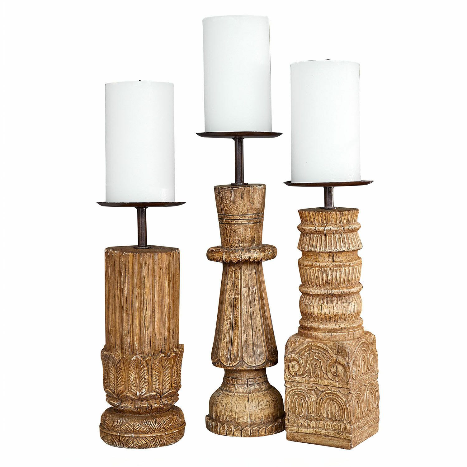 Mirabeau Kerzenständer Kerzenständer 3er Set Zahirah braun