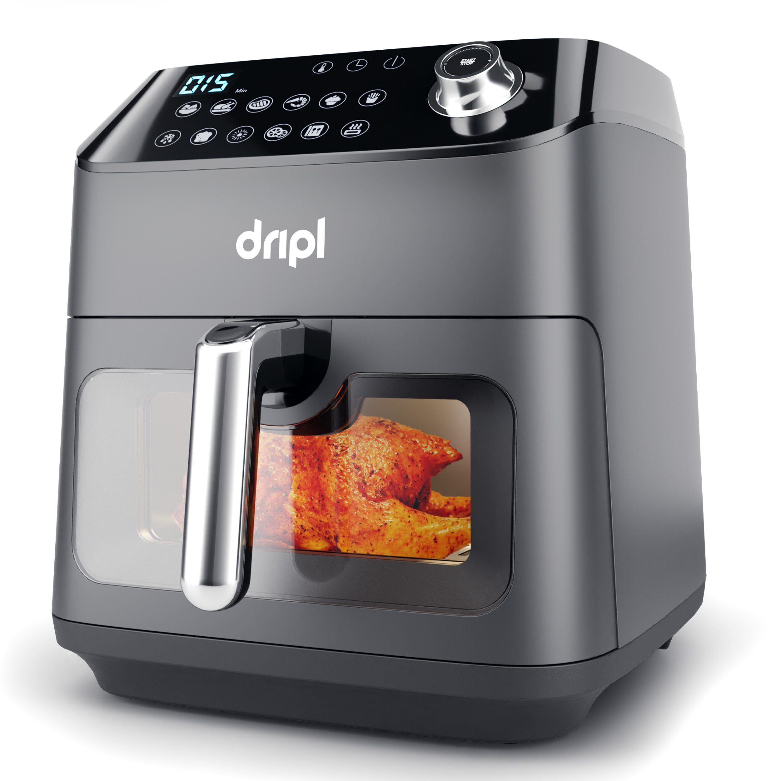 Dripl Heißluftfritteuse Heißluftfritteuse 5,7L mit LCD Touchscreen, 1350,00 W