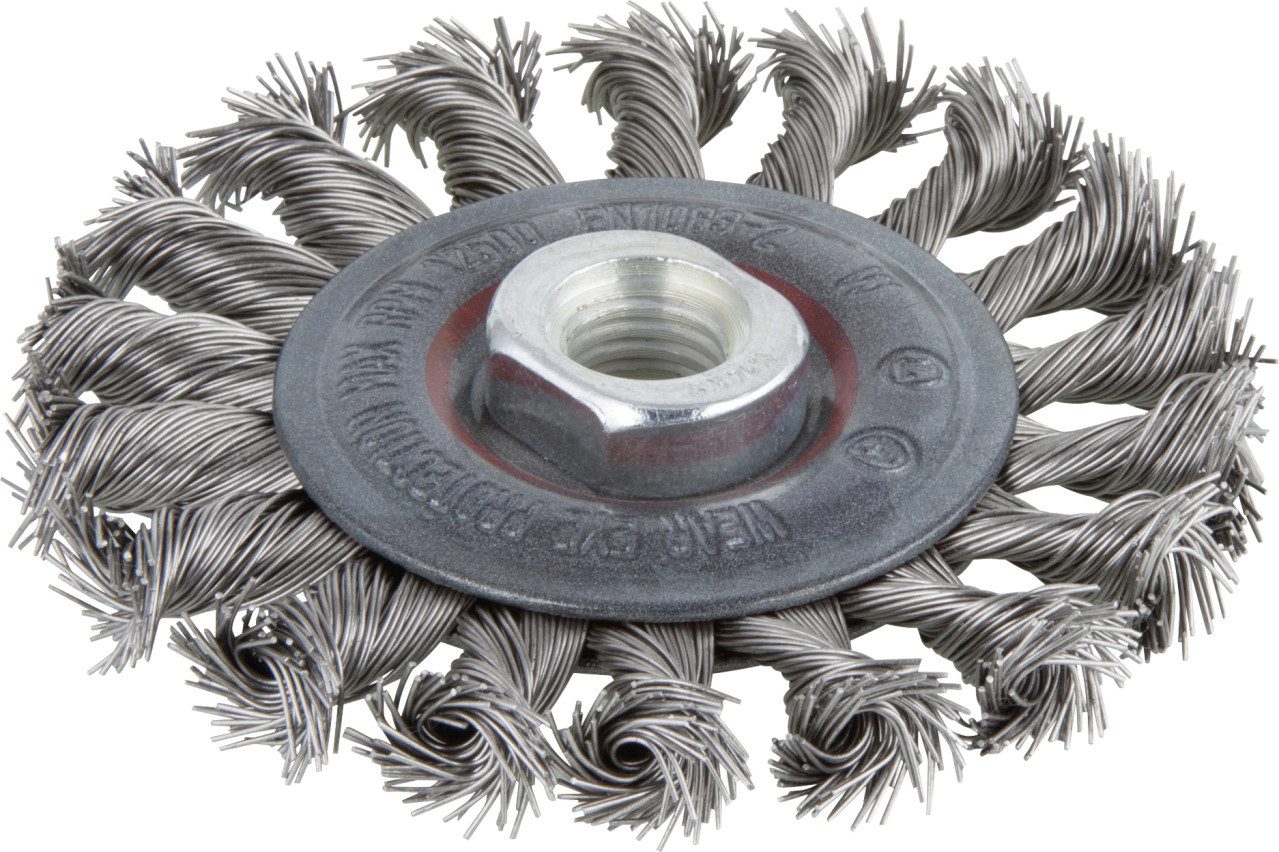 Wolfcraft Winkelschleifer Wolfcraft Scheibendrahtbürste gezopft für