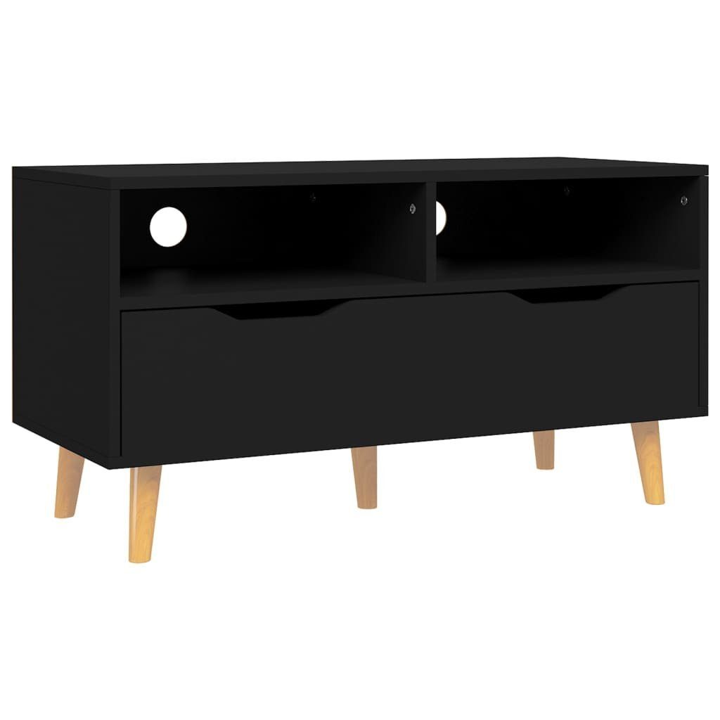 furnicato TV-Schrank Schwarz 90x40x48,5 cm Holzwerkstoff (1-St) günstig online kaufen