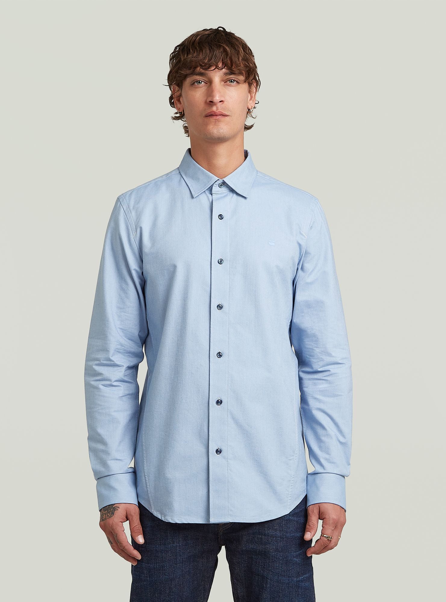 Langarmshirt Uniform Slim Hemd