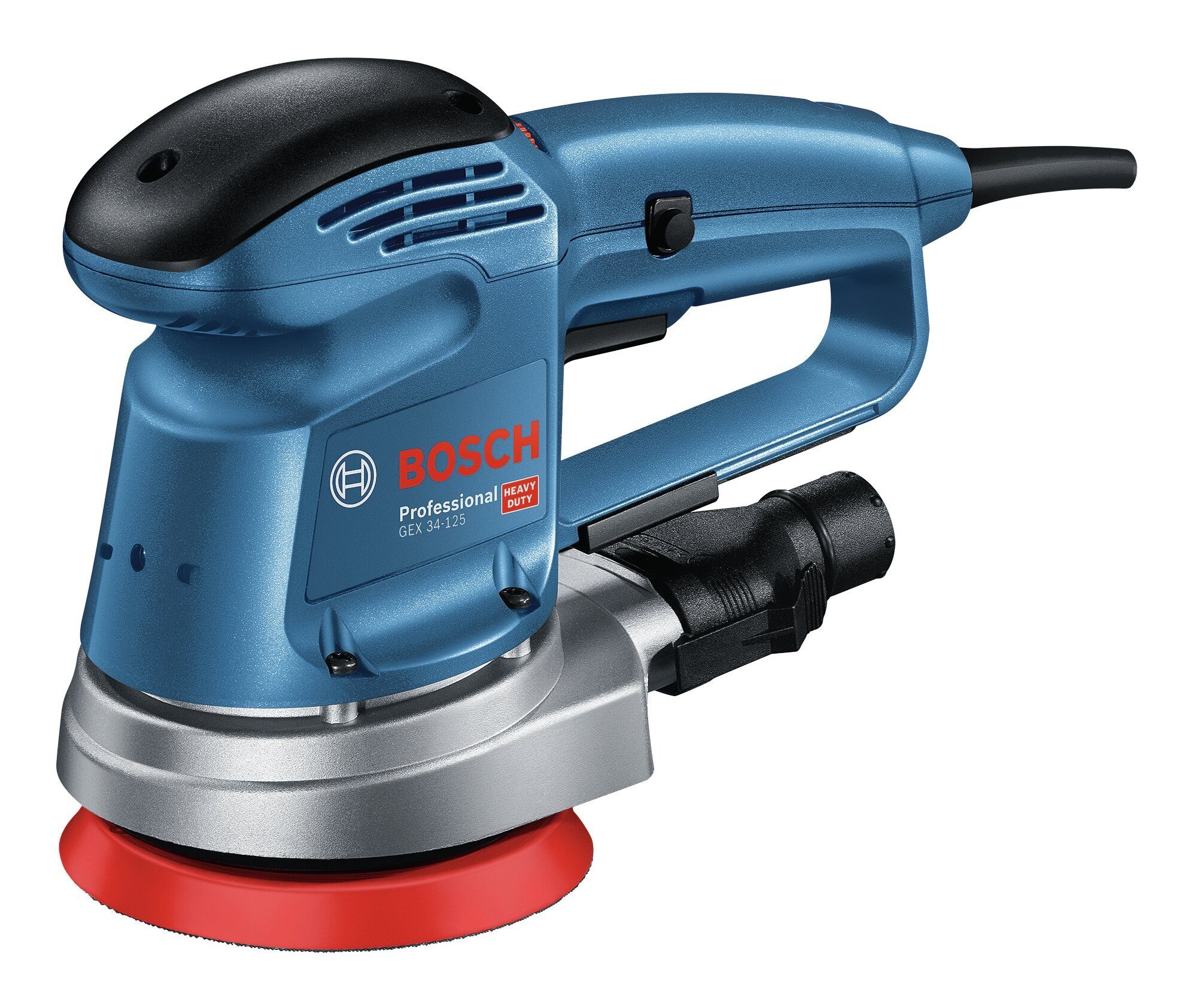 Bosch Professional Exzenterschleifer GEX 34-125, max. 12000 U/min, 24000 U/min, Mit Zubehör-Set - im Karton