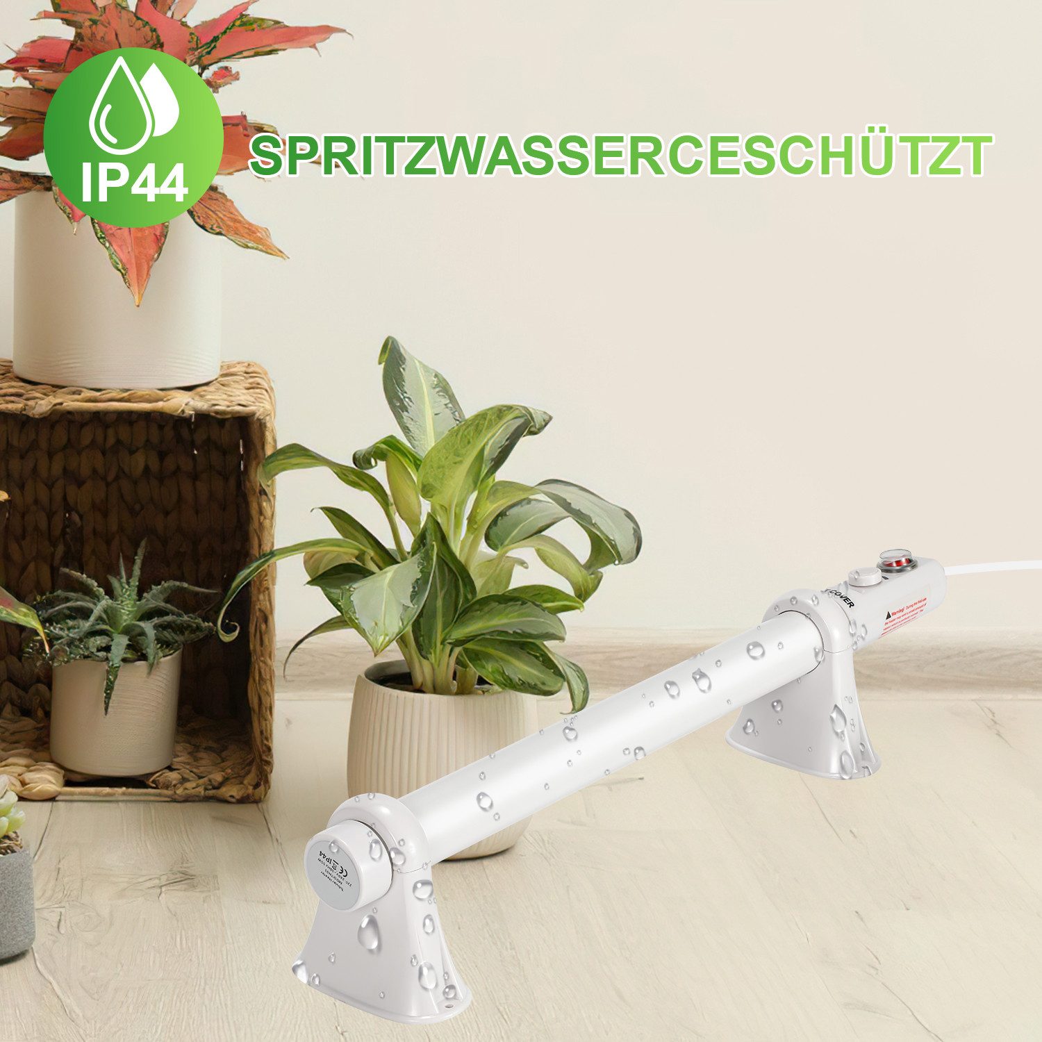 Clanmacy Heizgerät Gewächshausheizung Elektrische Stabheizung Gardineer Heizrohr 120W, 120 W – Bild 5 von 5
