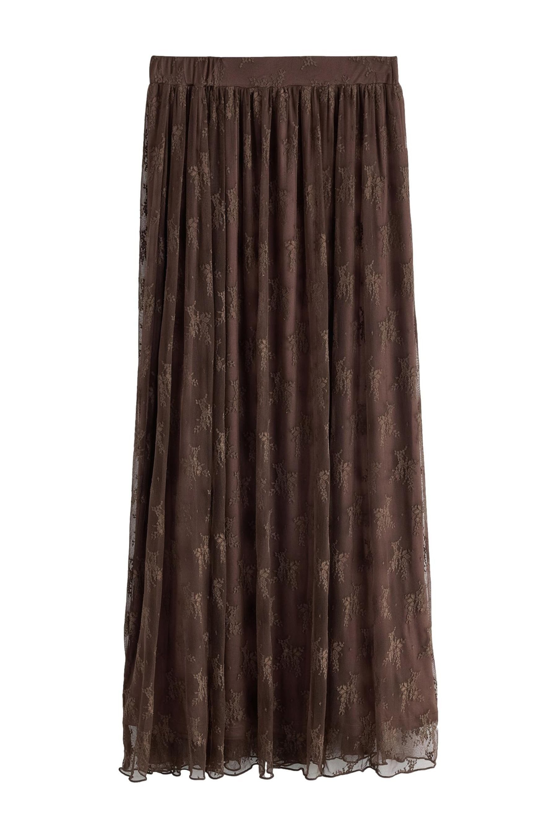 LAURA ASHLEY Maxirock Laura Ashley geblümter Rock mit Spitze (1-tlg)