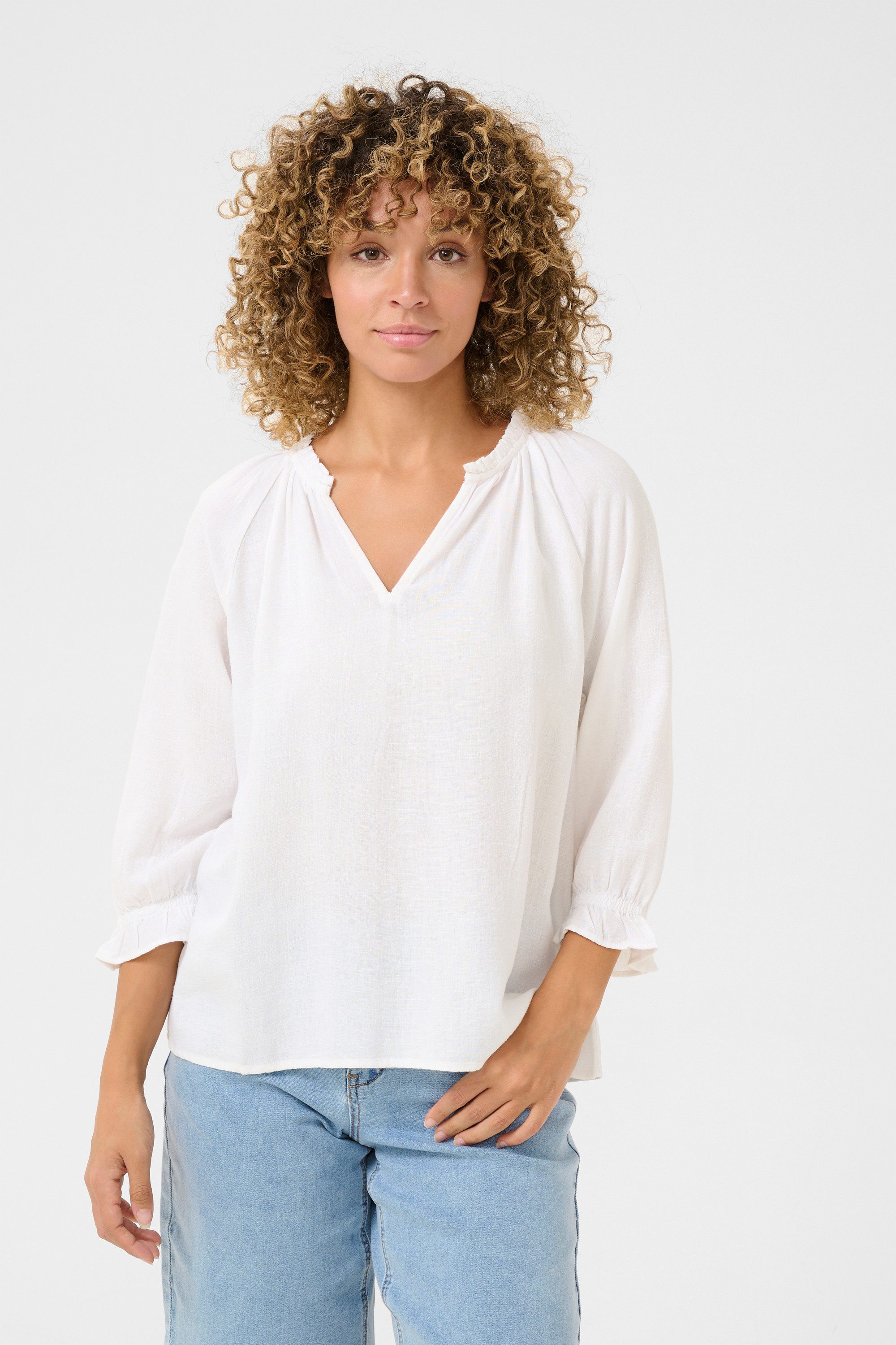 Cream Langarmbluse Langarm-Bluse CRVenta