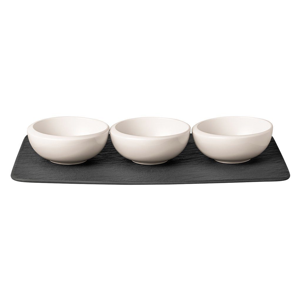 Dipschale NewMoon Dipschälchenset, 4tlg, weiß/schwarz