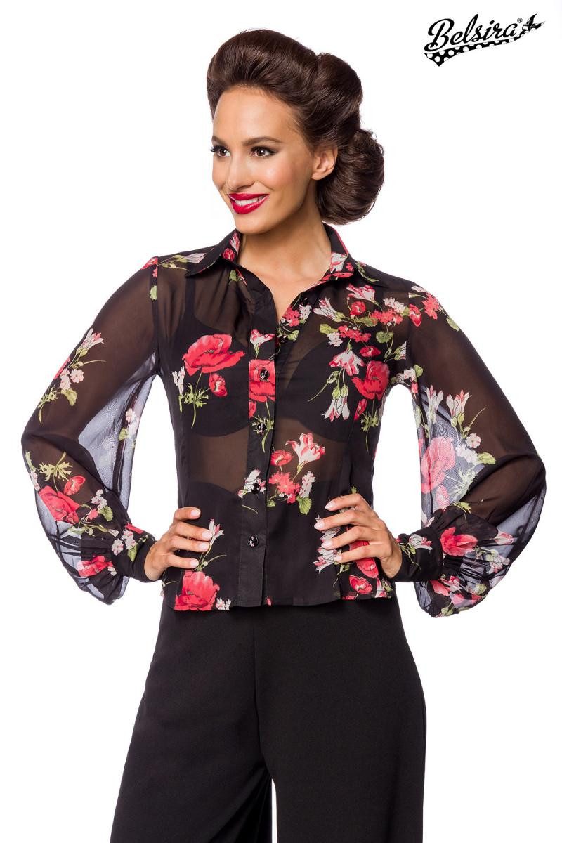 Hemdbluse Belsira - Vintage-Bluse - (2XL,3XL,L,M,S,XL)