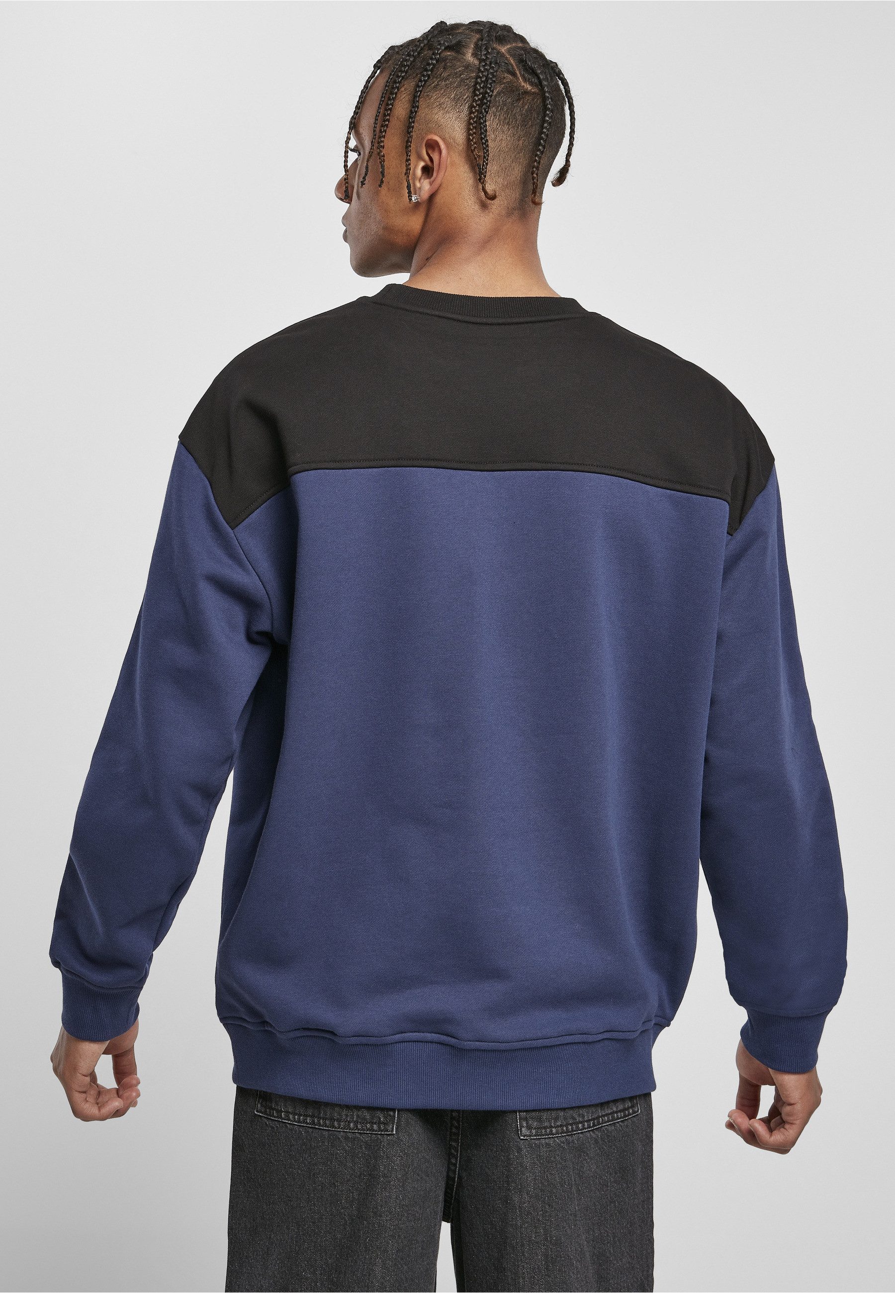 URBAN CLASSICS Sweatshirt Urban Classics Herren Upper Block Crewneck (1-tlg)
