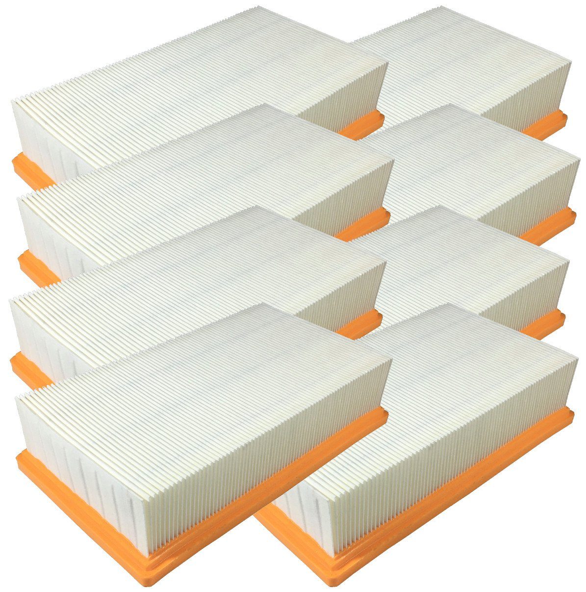 Comedes Ersatzfilter einsetzbar statt Kärcher 6.904-367.0, Kärcher 6.907-012.0, Flachfaltenfilter, Zellulose