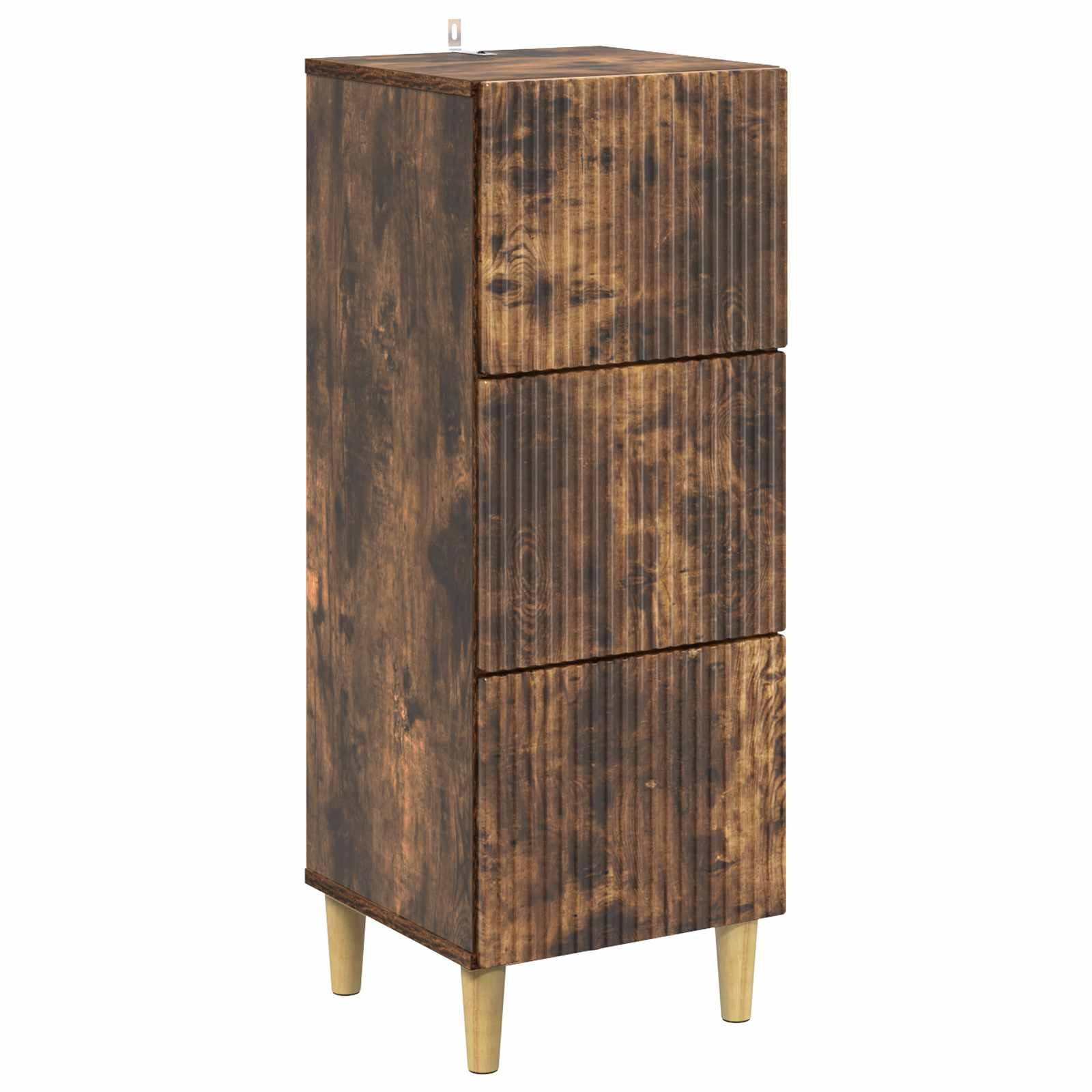 vidaXL Schranksystem Schubladenschrank Geräucherte Eiche 33 x 34,5 x 90 cm (1-St)