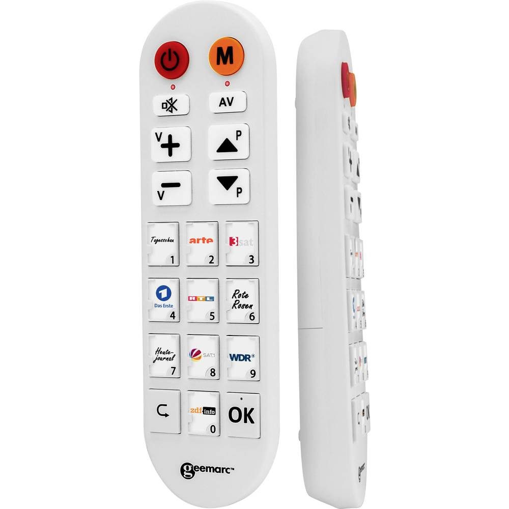 Geemarc TV-Fernbedienung mit Fototasten TV_PHOTO100_WH_I Fernbedienung