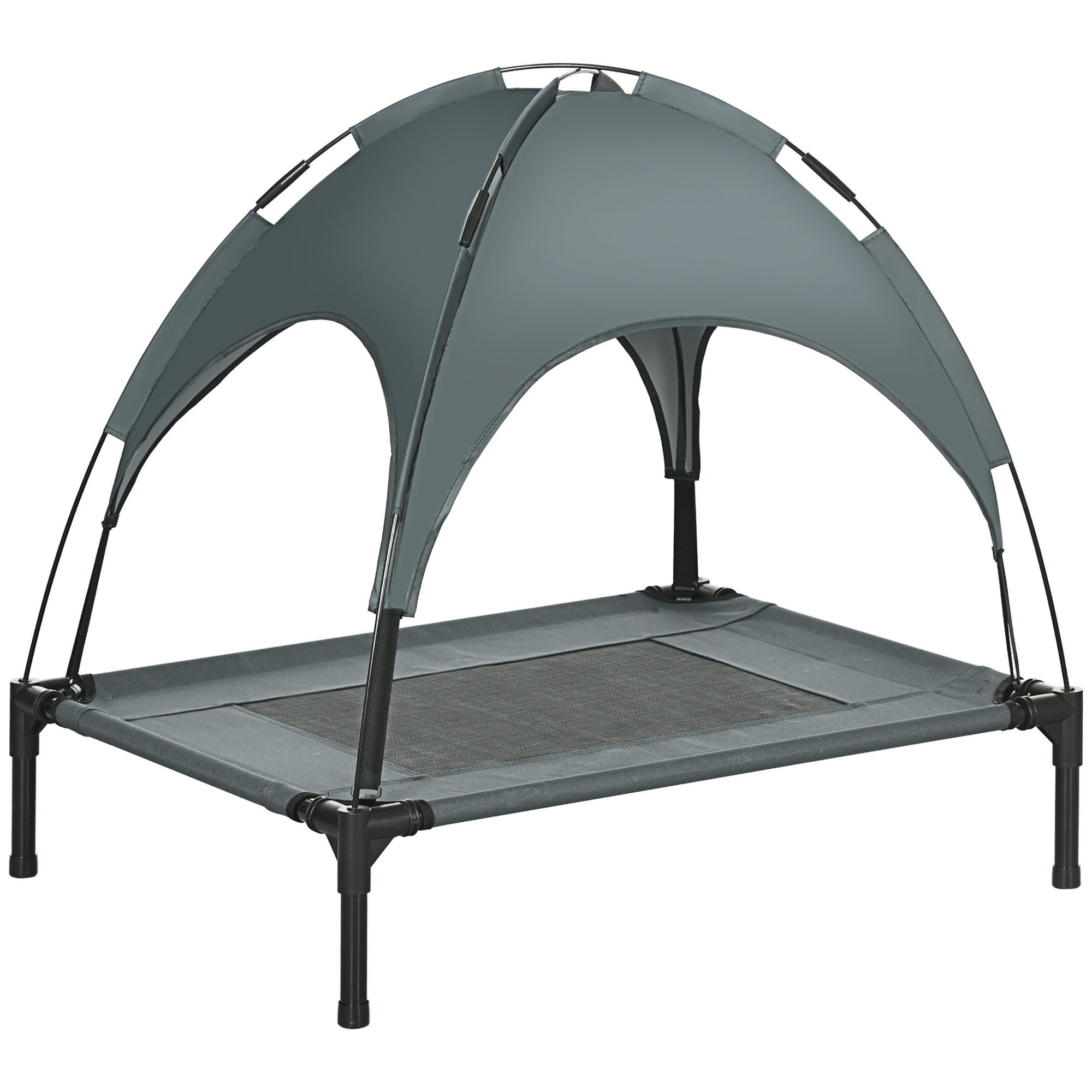 Tierbett Erhöhtes Hundebett mit Dach, Outdoor Hundeliege atmungsaktiv