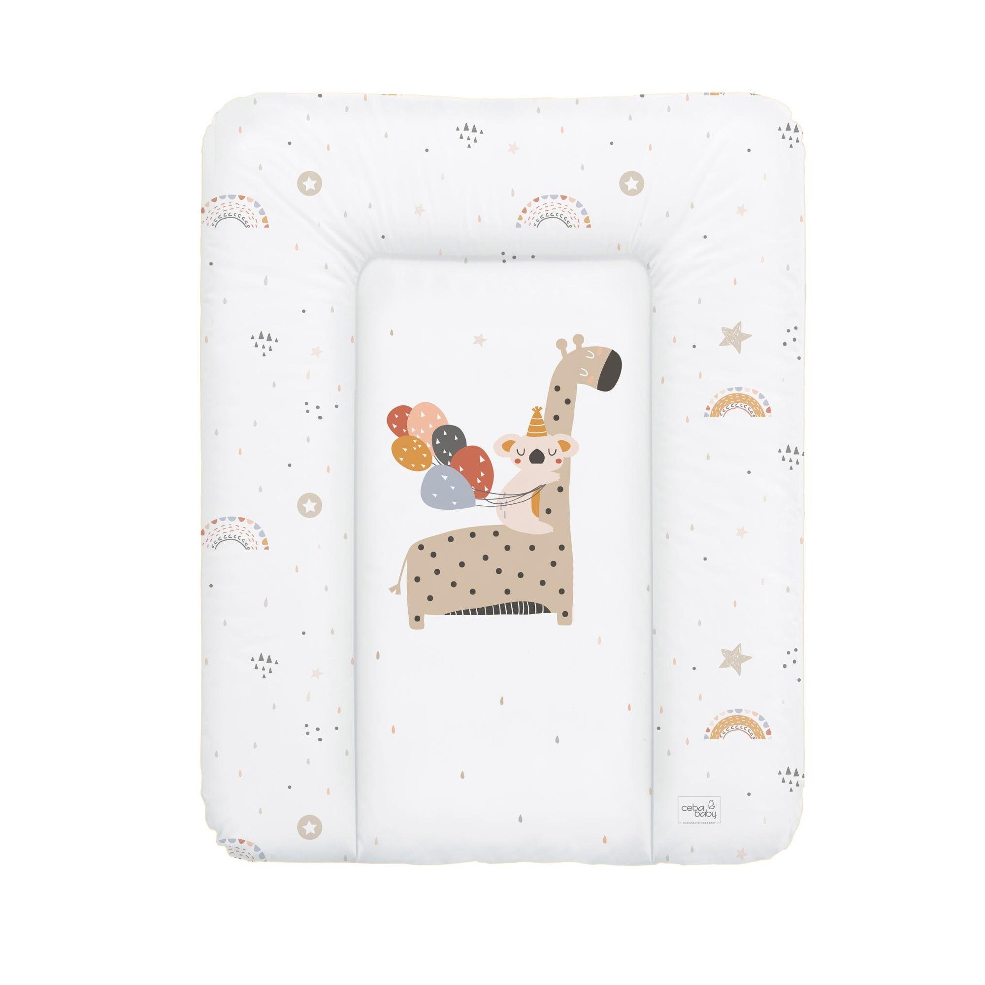 CEBA BABY Wickelauflage weiche Wickeltischauflage 50 x 70 cm, Abwaschbar, OEKO-TEX® Standard 100 Giraffe