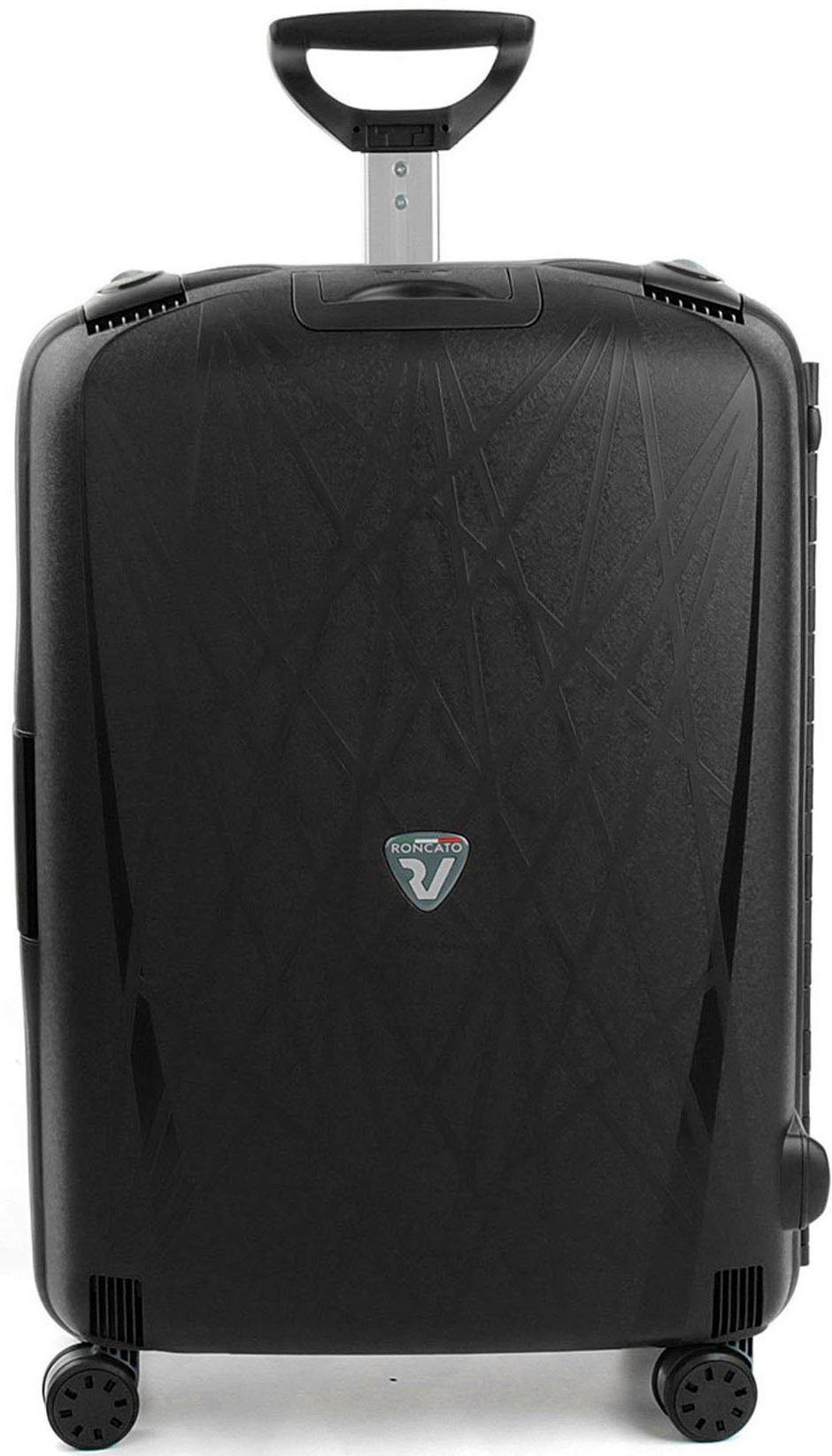 RONCATO Hartschalen-Trolley Light, 75 cm, schwarz, 4 Rollen, Koffer groß Reisegepäck Hartschalen-Koffer TSA Schloss