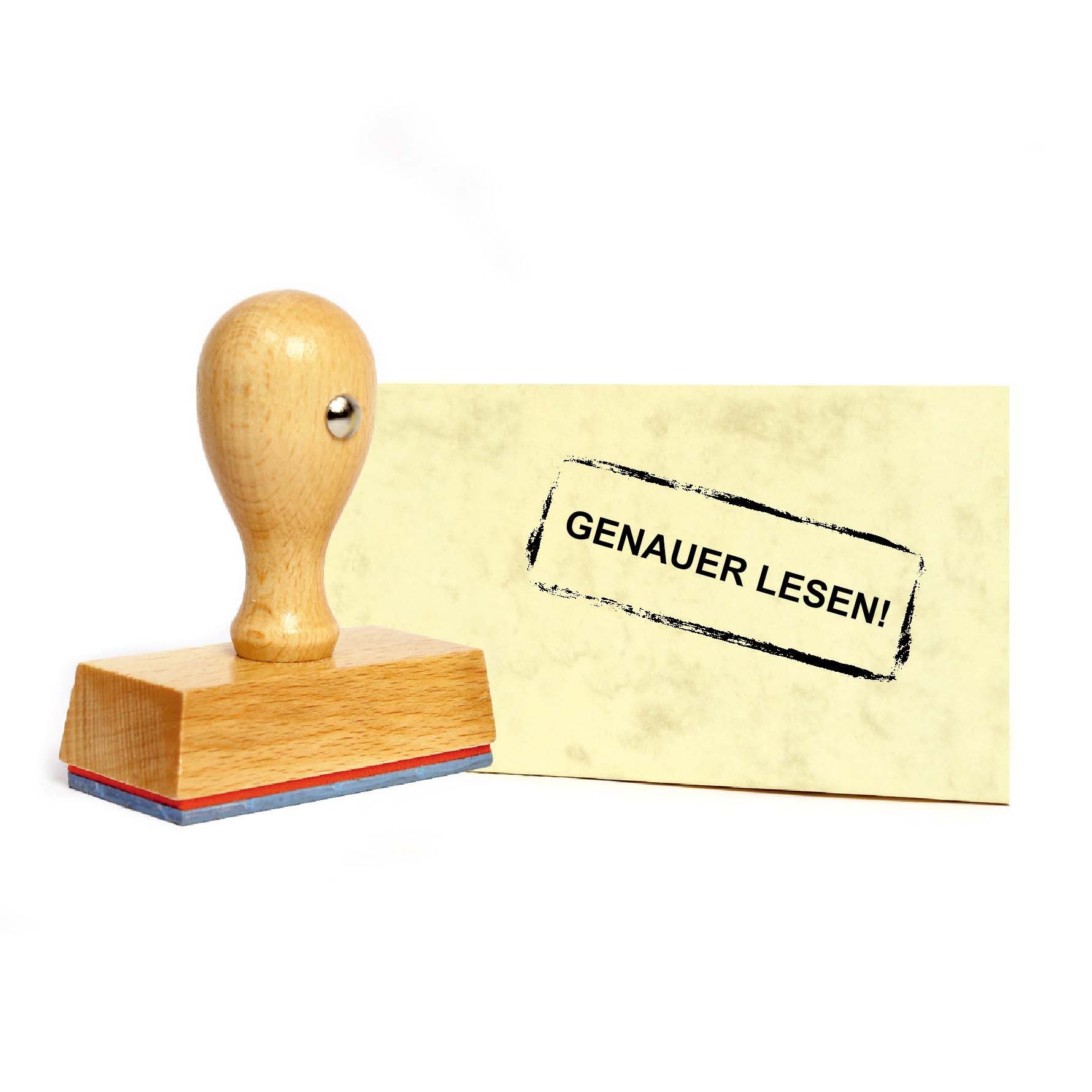 Dekolando Stempel Lehrerstempel Schule GENAUER LESEN