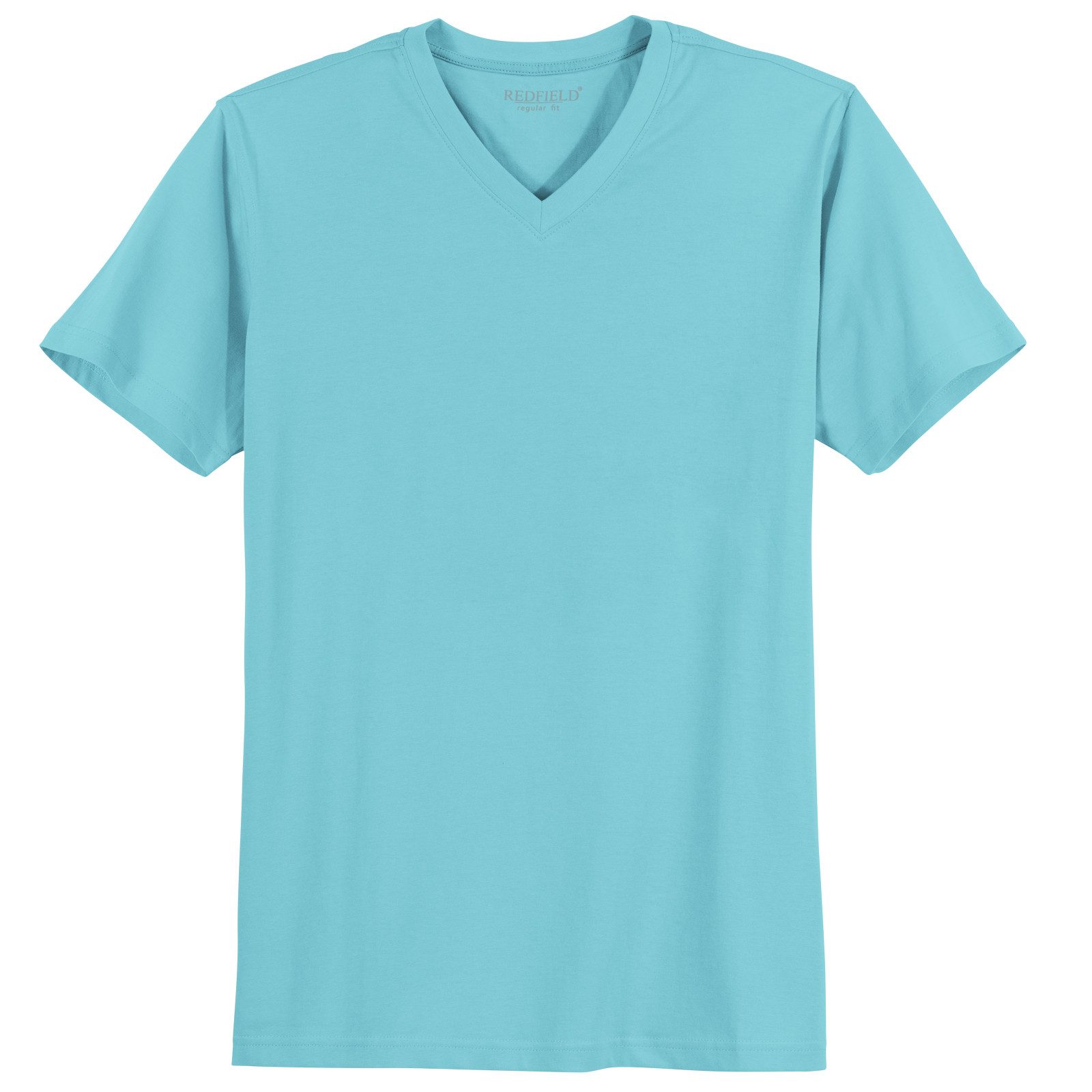 redfield V-Shirt Redfield V-Neck T-Shirt Übergröße türkis Quentin