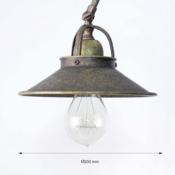 Licht-Erlebnisse Stehlampe ALICE, ohne Leuchtmittel, Stehleuchte bronziertes Messing Premium H:130cm handgefertigt