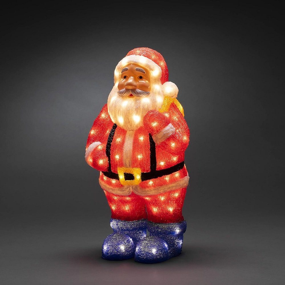 KONSTSMIDE Weihnachtsfigur 6247-103 LED Acryl Weihnachtsmann warmweiß 24V 104er 55x28,5cm