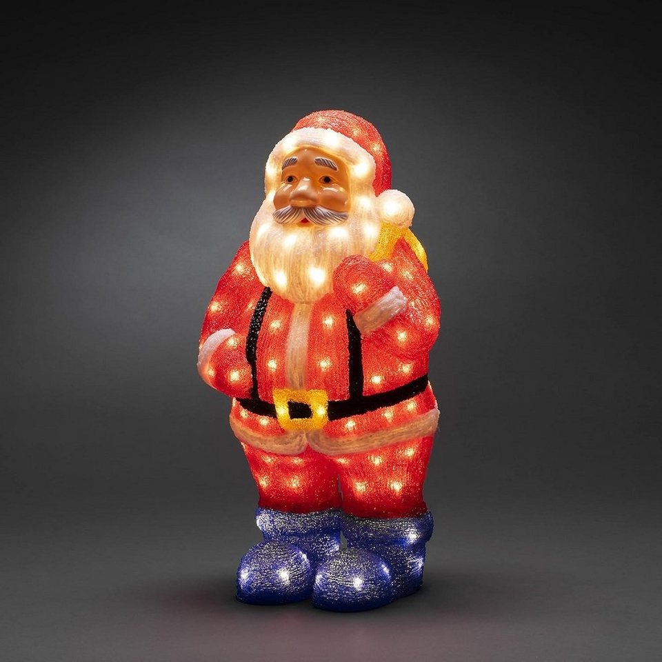KONSTSMIDE Weihnachtsfigur 6247-103 LED Acryl Weihnachtsmann 104er warmweiß  24V 55x28,5cm
