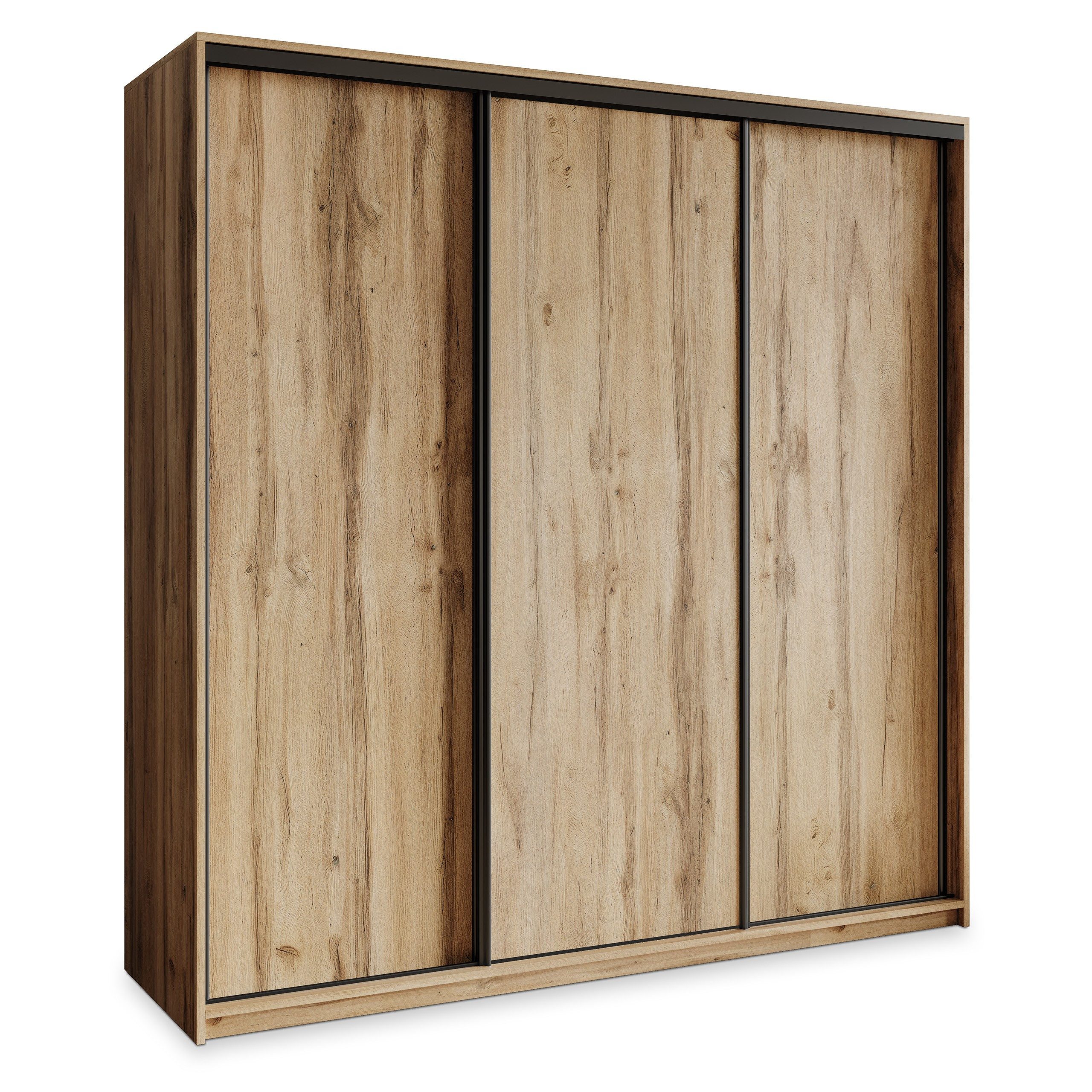 Masseno Schwebetürenschrank NISSE Kleiderschrank mit Schubladen Schrank Schlafzimmerschrank