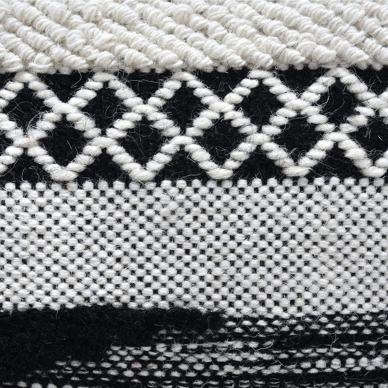 LaLe Living Dekokissen Kissenhülle Desen Weiß cm aus in Schwarz & 45 Baumwolle, x 45