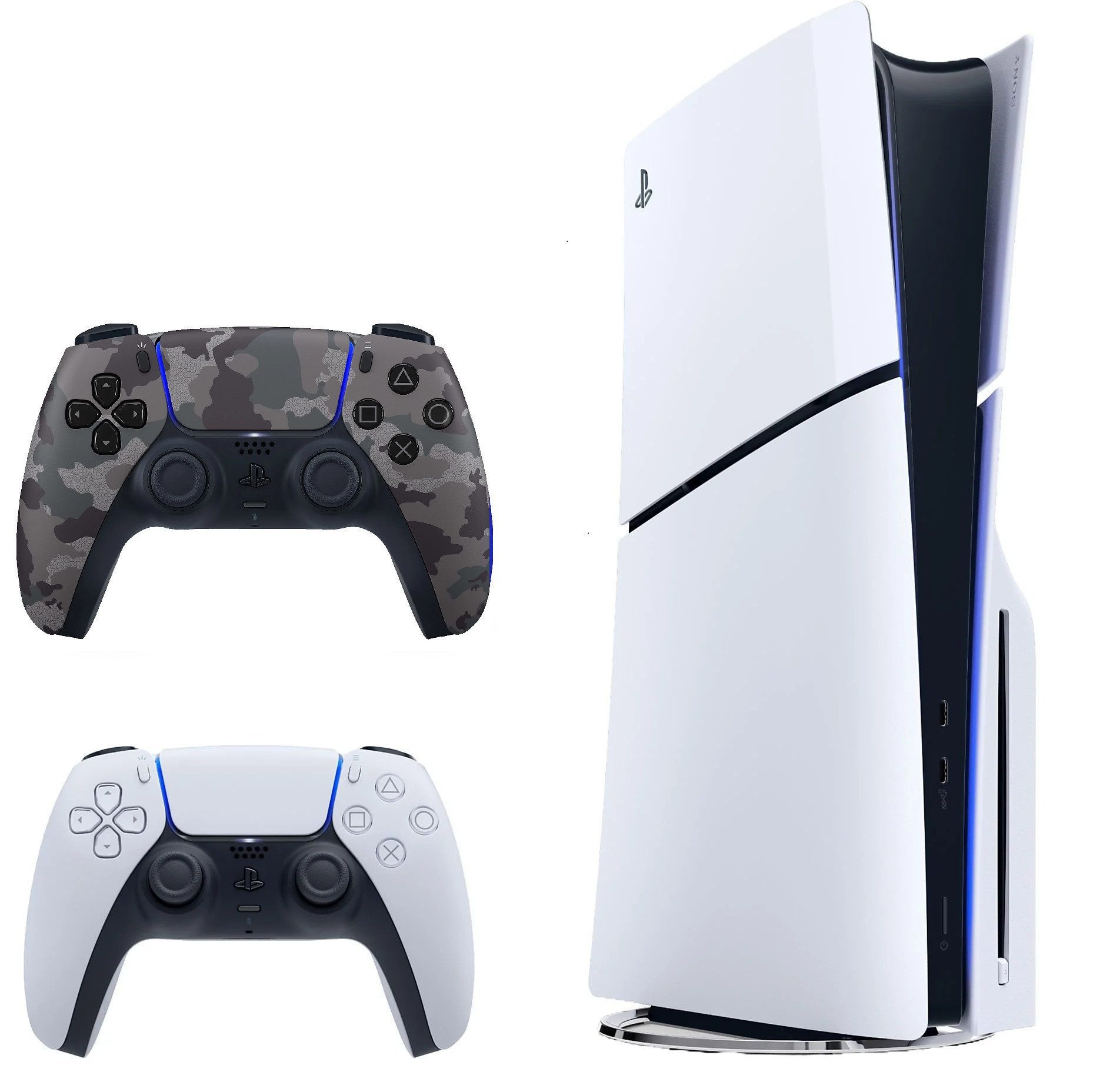 Playstation PlayStation 5 Slim Disk Edition + 2. DualSense Camouflage 1TB