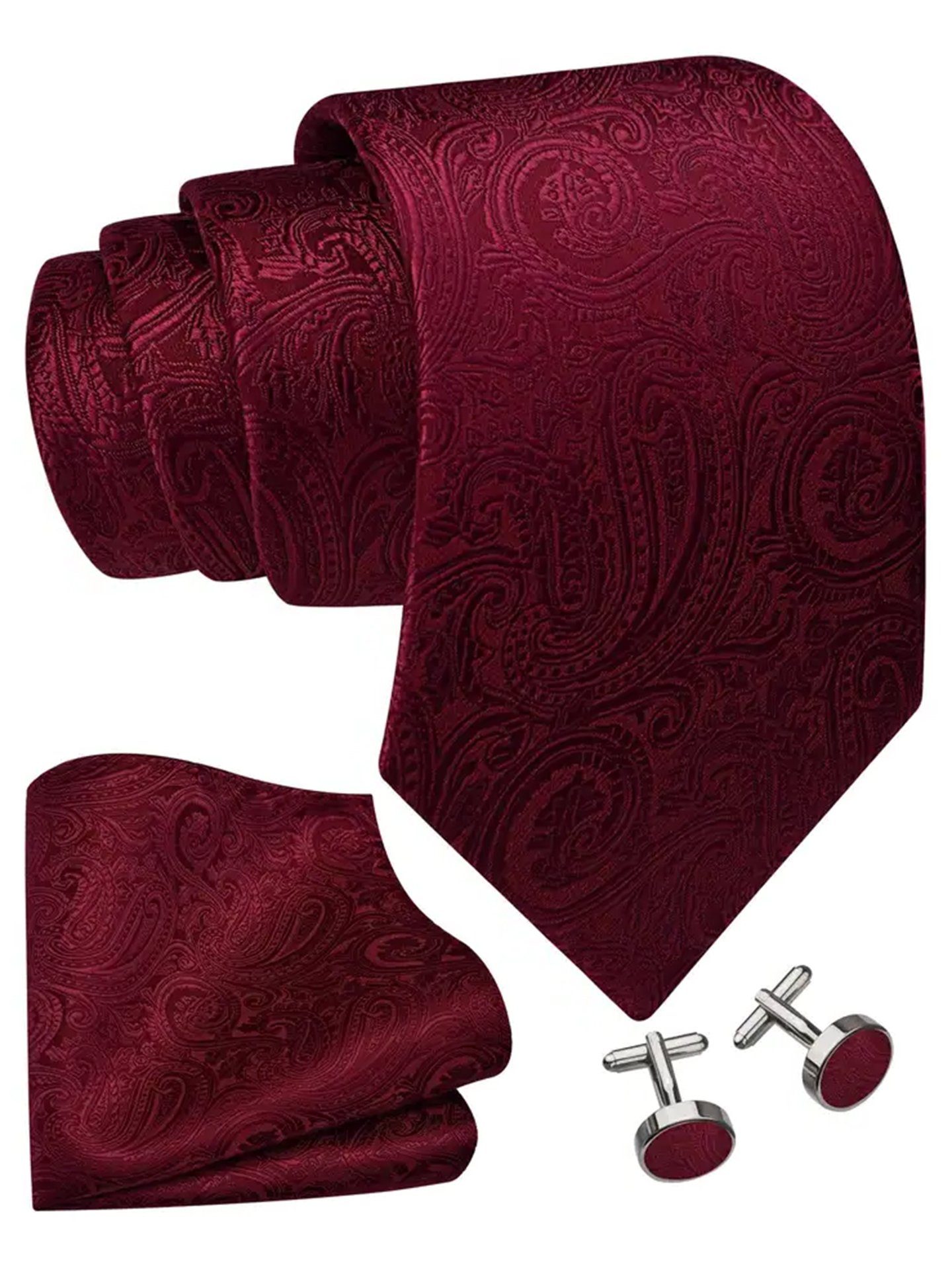 Seide Manschettenknöpfe Herrenkrawatte Trachtenkrawatte - Krawatte + + Krawatten-Set Krawatte Krawatte Seidenkrawatte Einstecktuch Rot Moschen-Bayern