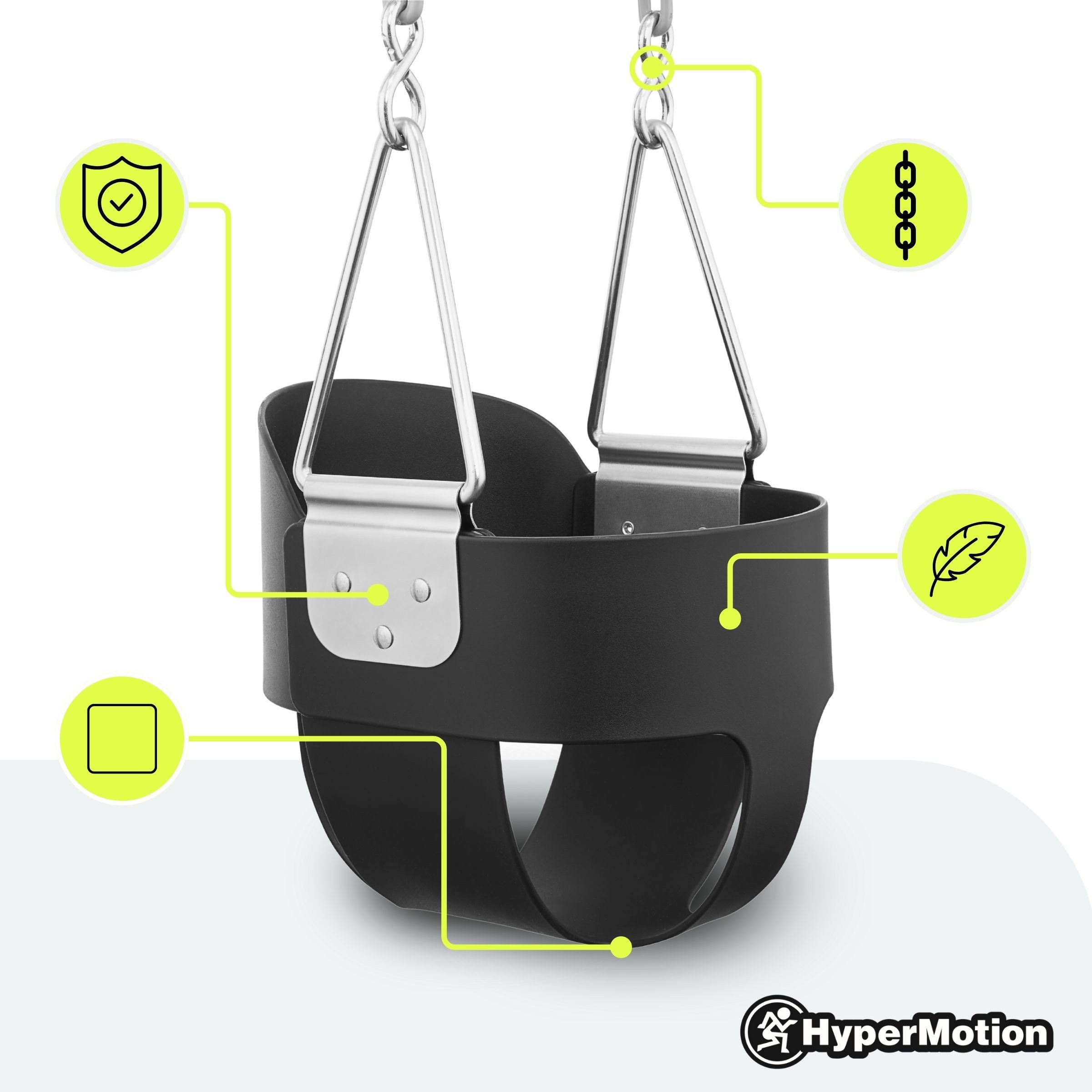 HyperMotion Babyschaukel HyperMotion Kinderschaukel mit hohem Rückenteil