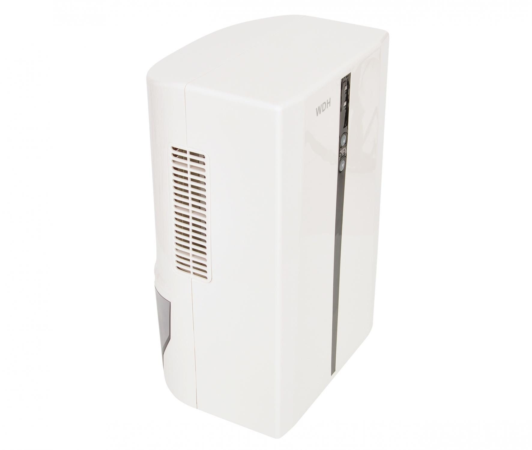 WDH Luftentfeuchter Mini-Entfeuchter WDH-898MD – für 20m² - 750 ml/Tag - Hygrostat, für 50 m³ Räume, Entfeuchtung 0,75 l/Tag, Tank 1,7 l, Stromverbrauch von max. nur 55 W