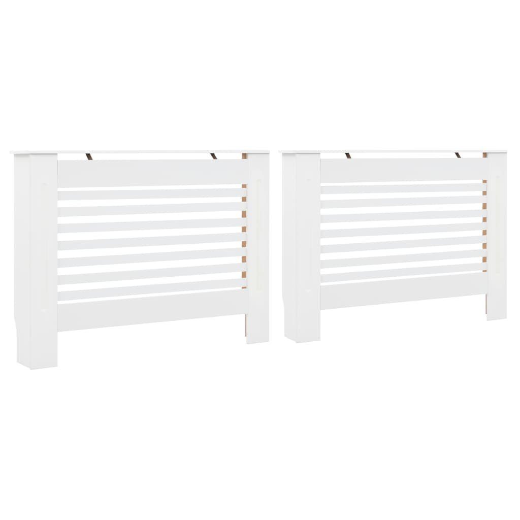 vidaXL Heizkörper Heizkörperverkleidungen 2 Stk. Weiß 112 x 19 x 81,5 cm MDF