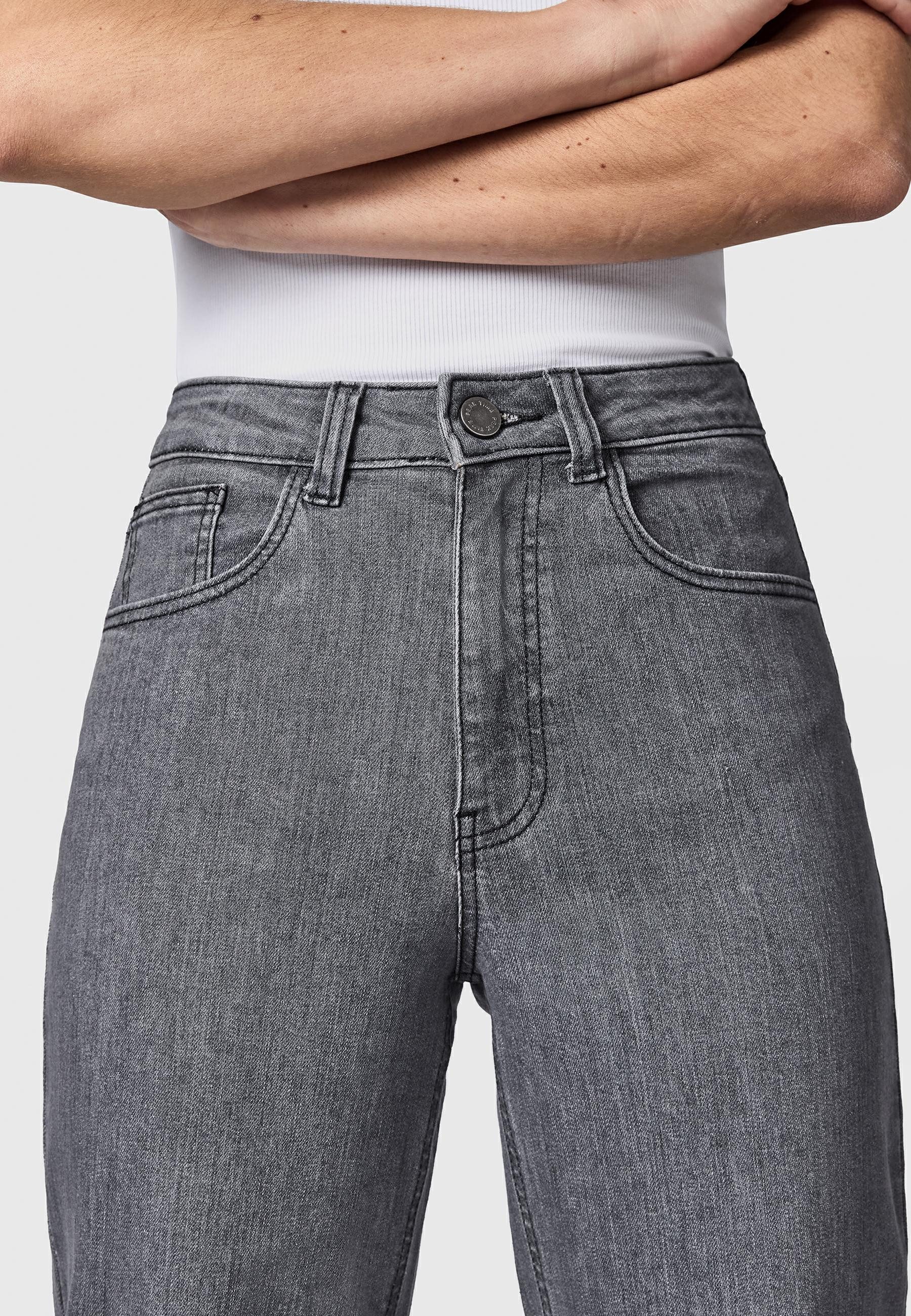 PEAK TIME Weite Jeans Eklipsa Damen Wide Leg Jeans mit Logoprägung