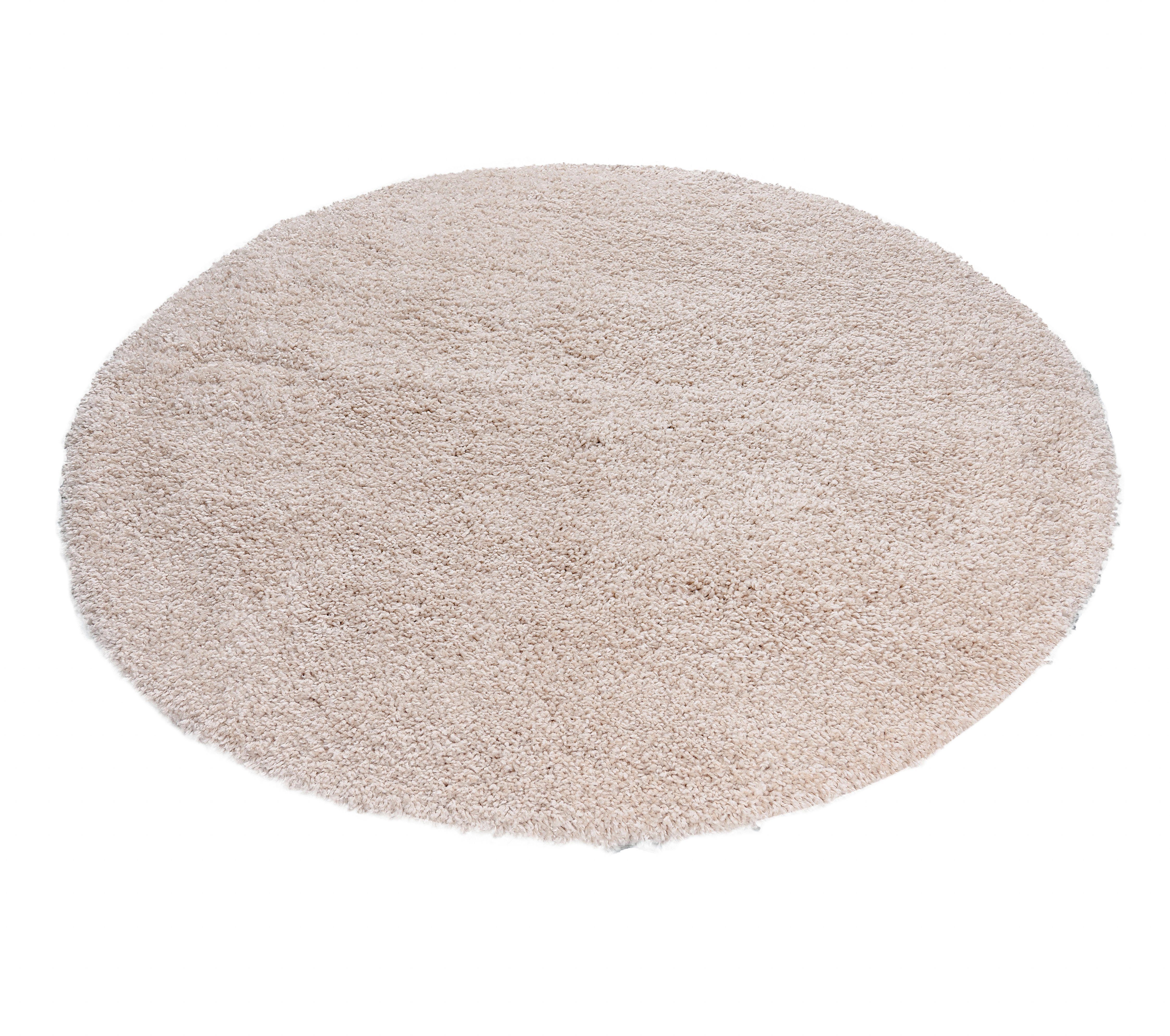 Teppich Viva Teppich rund, Home affaire, rund, Höhe: 45 mm, Uni-Farben, einfarbig, besonders weich und kuschelig sand