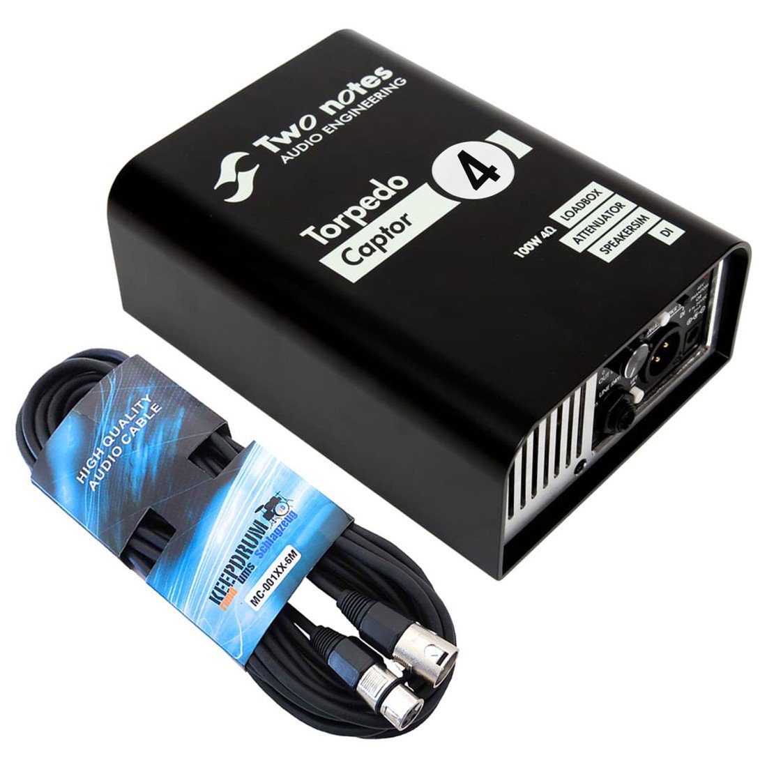 E-Gitarre Two Notes Torpedo Captor 4 Loadbox mit XLR-Kabel