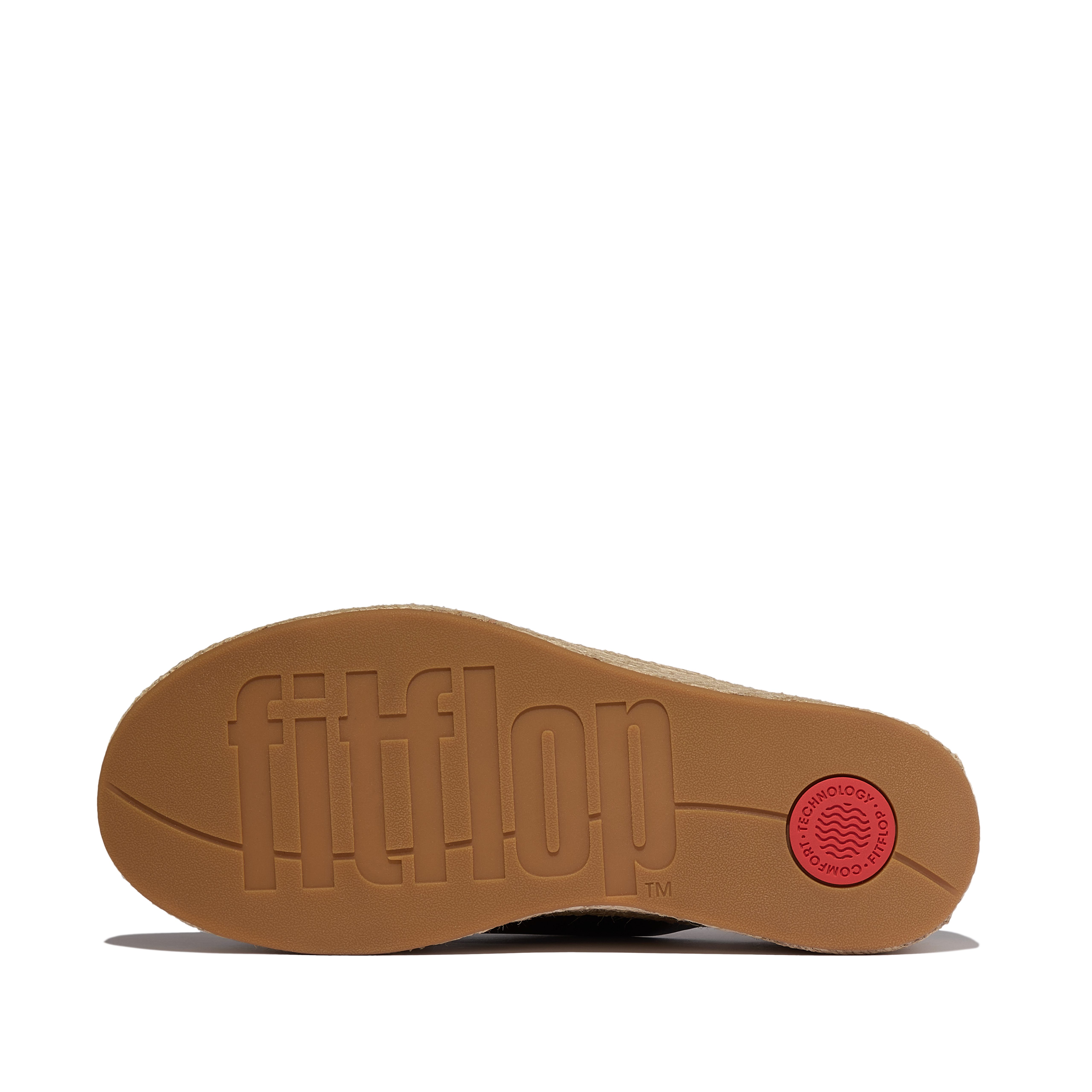 Fitflop PLATFFORMS ESPADRILLE LEATHER WEDGE CROSS SLIDES Pantolette Keilabsatz, Plateau, Sommerschuh mit Wedge – Bild 4 von 5