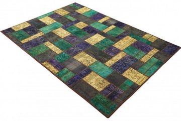 Orientteppich Patchwork 169x238 Handgeknüpfter Moderner Orientteppich, Nain Trading, rechteckig, Höhe: 5 mm