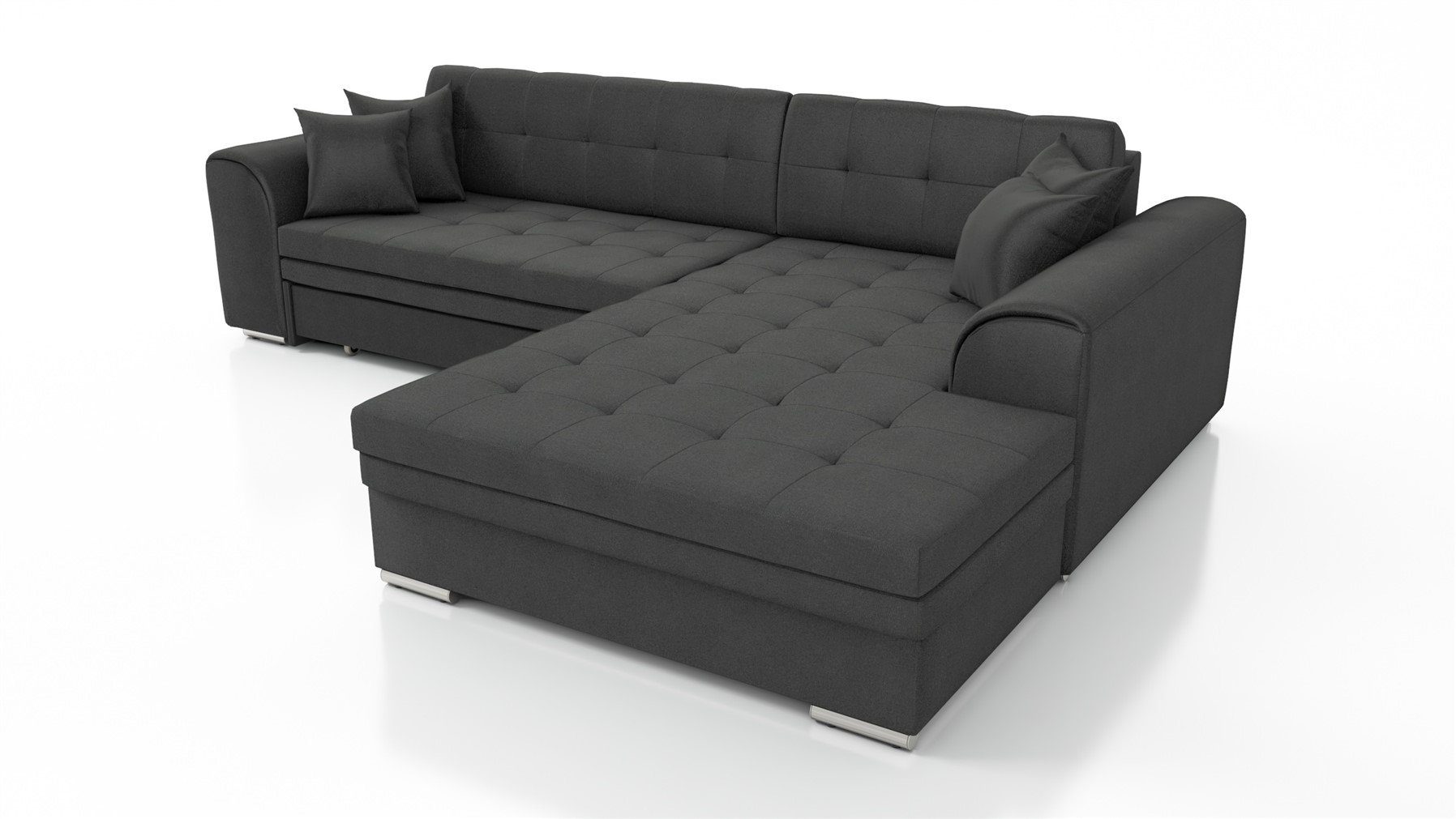 Fun Couchgarnitur Kunstleder/Stoff oder Rechts mit Möbel Schlaffunktion SARRA Ecksofa Links, mane