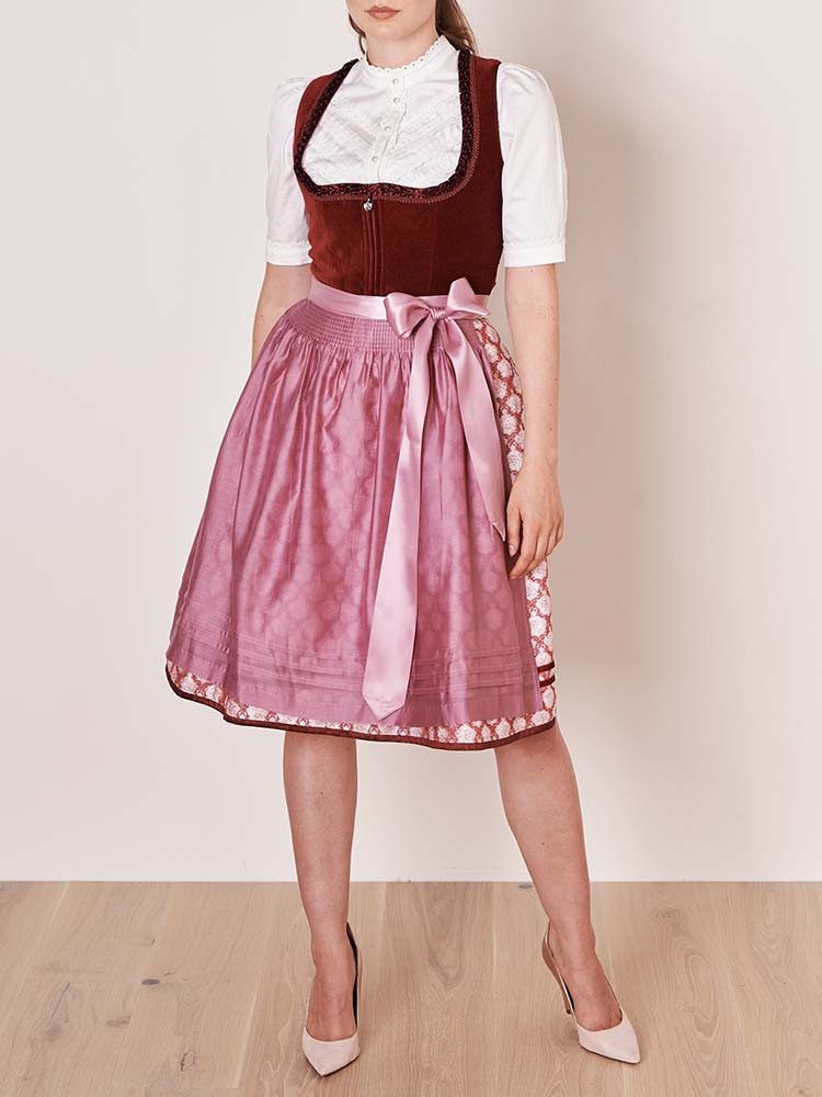 Krüger Madl Dirndl Dirndl Almeria 60er Länge rot