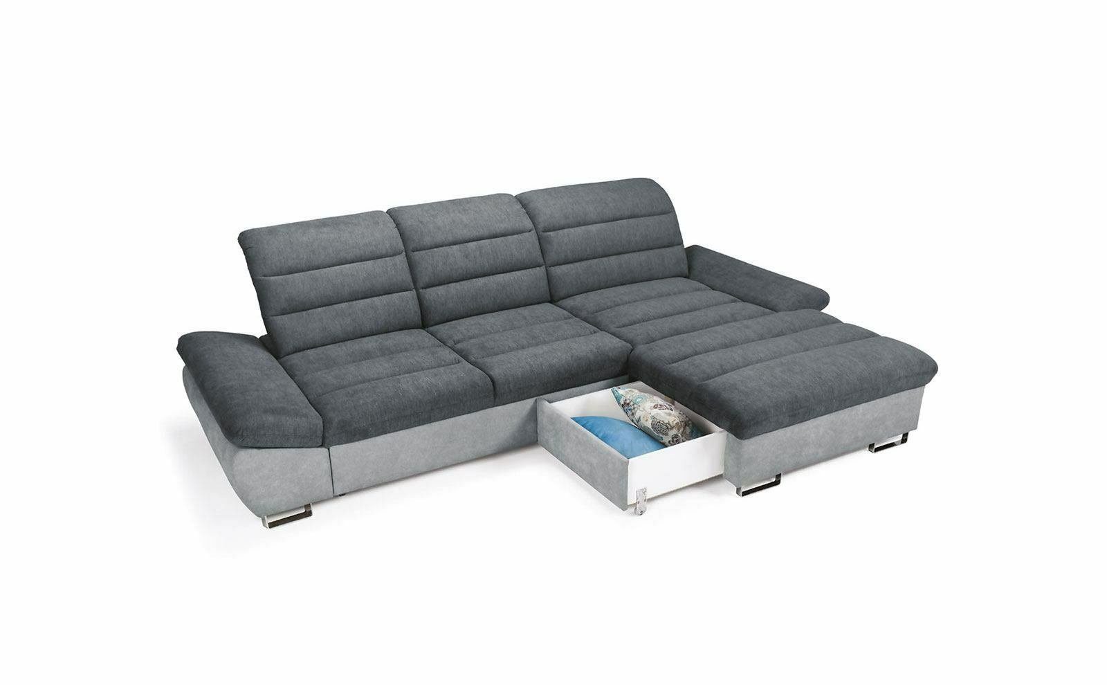 JVmoebel Ecksofa, Bettfunktion Ecksofa Polster Wohnlandschaft L-Form Design Modern Sofa