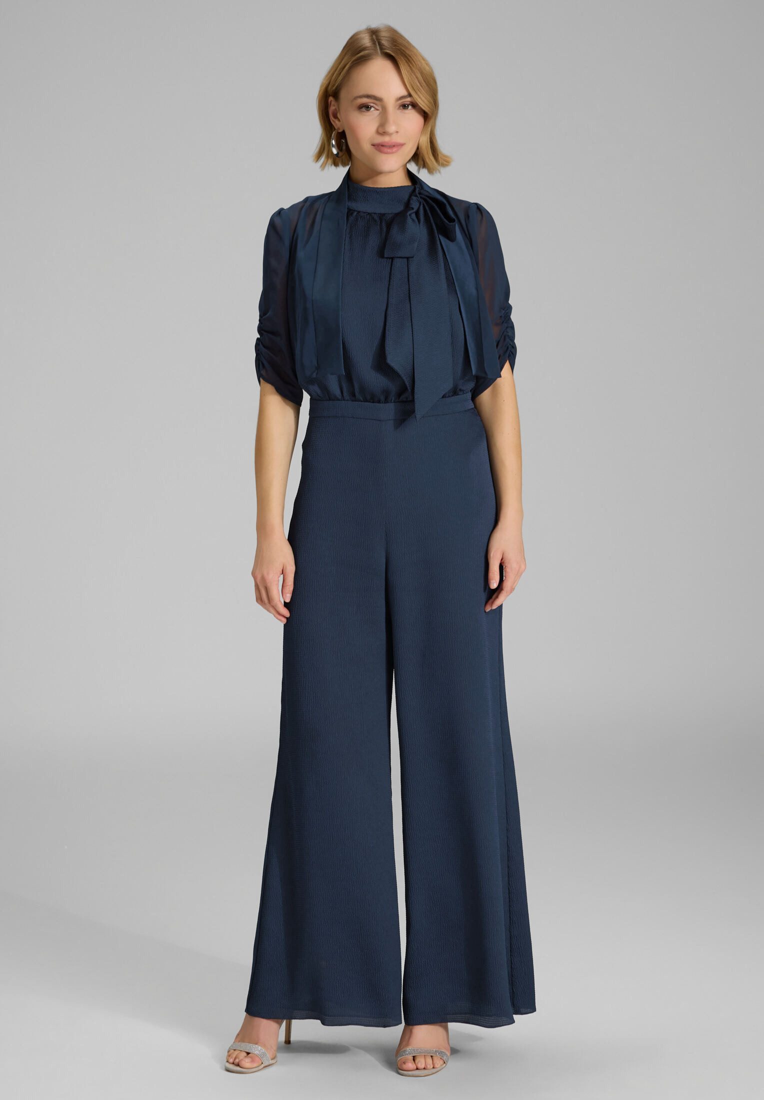 SWING Boleroblazer - Chiffon Bolero mit Satin Blende Lockere Passform günstig online kaufen