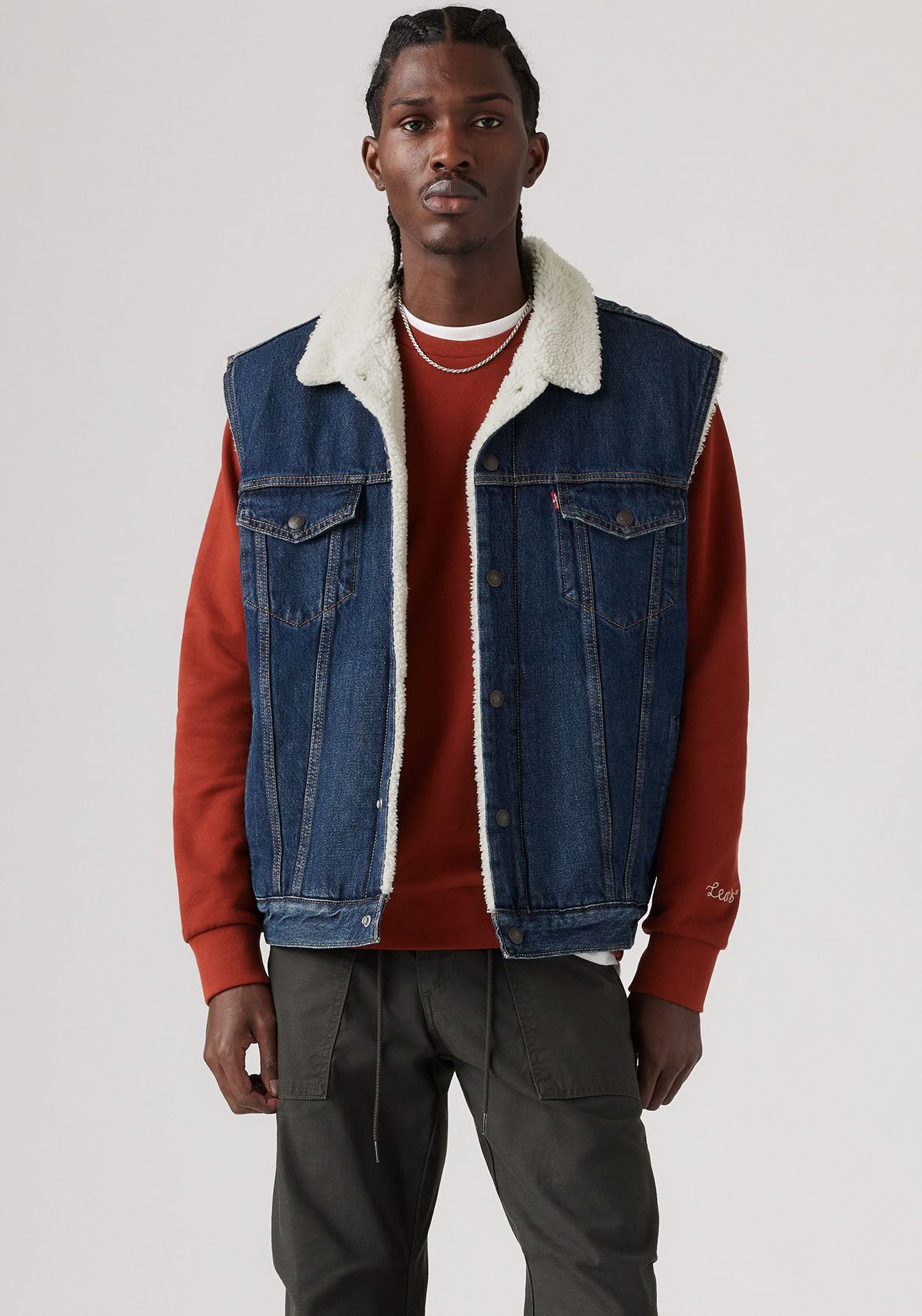 Levi's® Jeansweste SLEEVELESS TYPE SHERPA mit Lammfelloptik