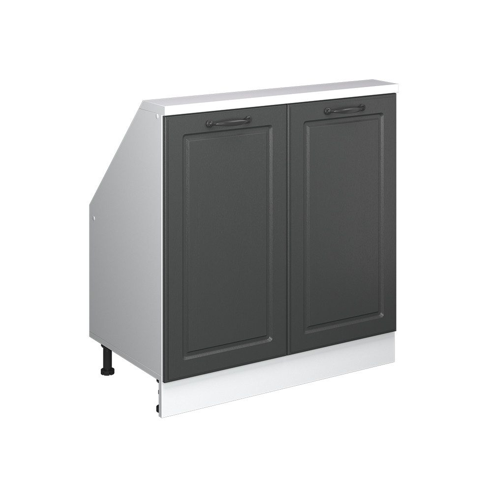 Vicco Unterschrank R-Line, Anthrazit Landhaus/Weiß, 80 günstig online kaufen