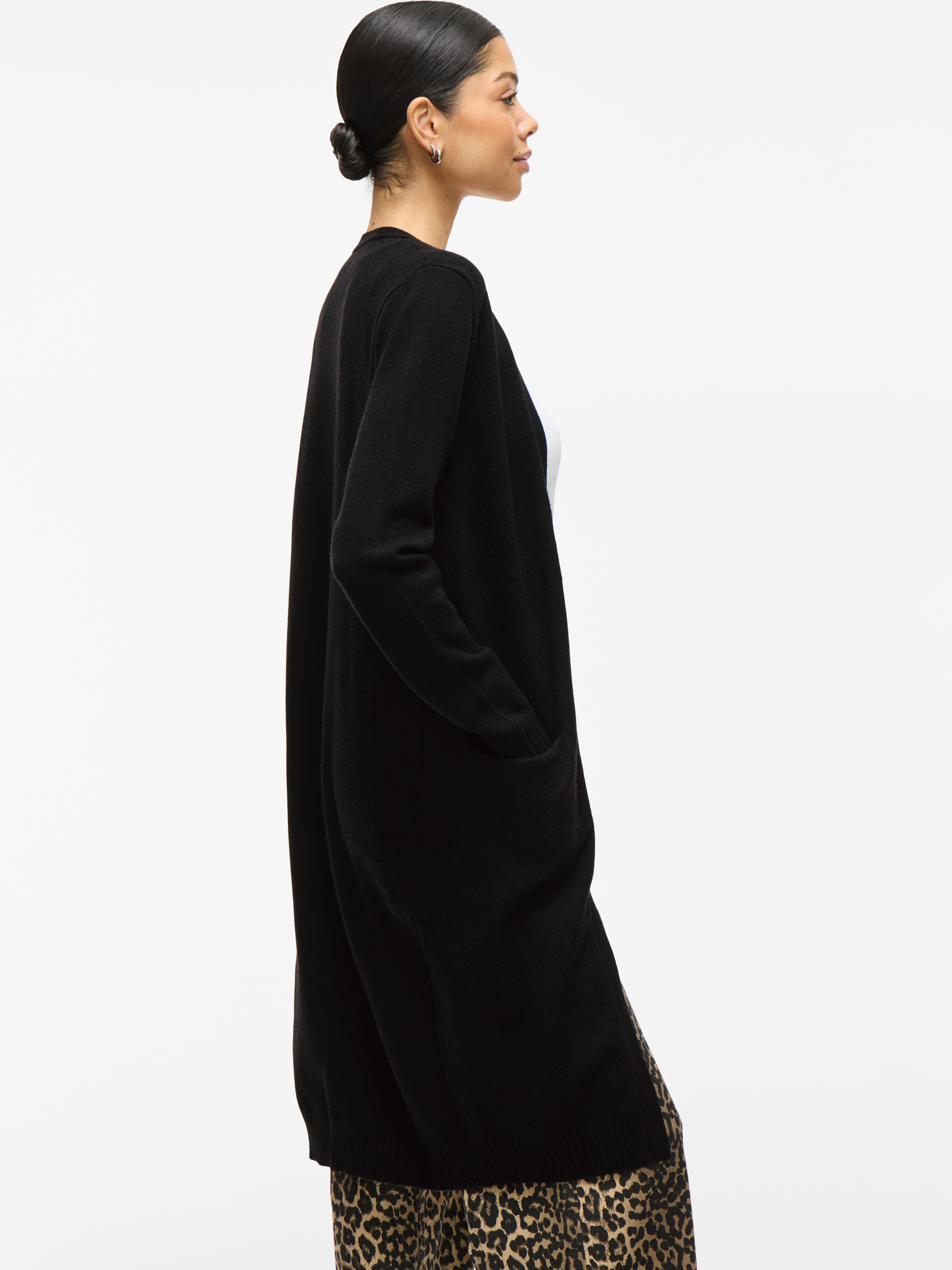 Vila Longstrickjacke VIRIL LONG L/S KNIT CARDIGAN - NOOS in knielanger Form