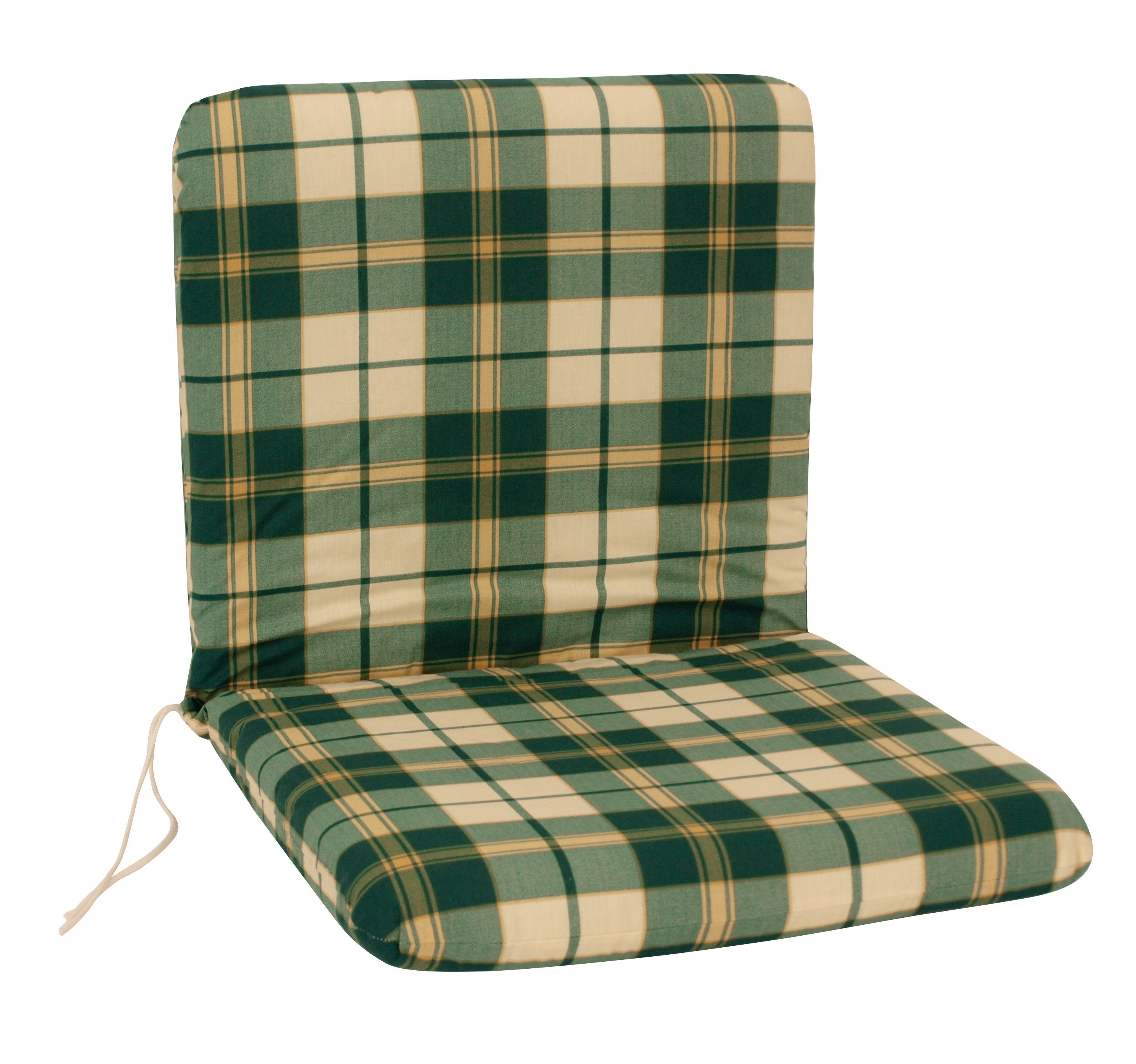 DEGAMO Sesselauflage BOSTON, (1 St), 45x88cm, grün/beige kariert