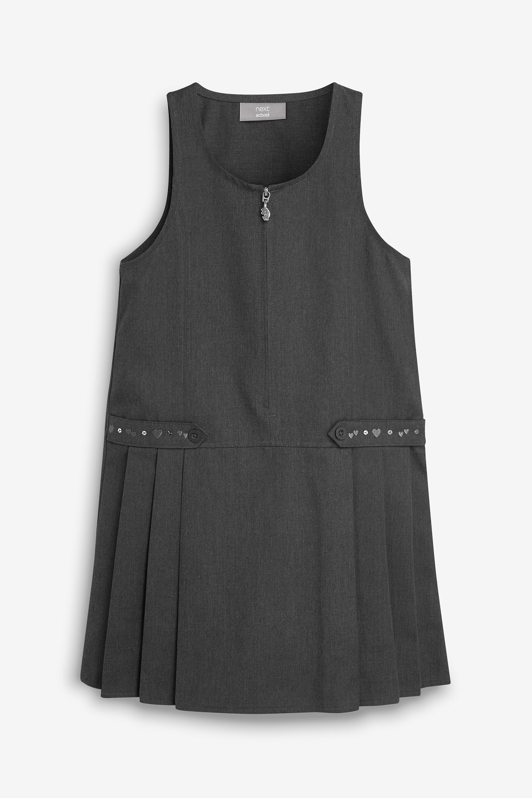 Next Latzkleid Schul-Latzkleid mit Stickerei und Reißverschluss (1-tlg)